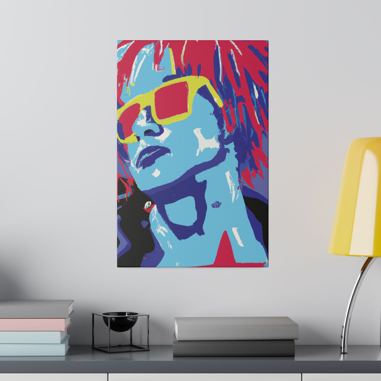 8377T - Rockstar Painting Print | Face | Abstract | Poster | Home Decor | Wall Art | Music Art | Canvas