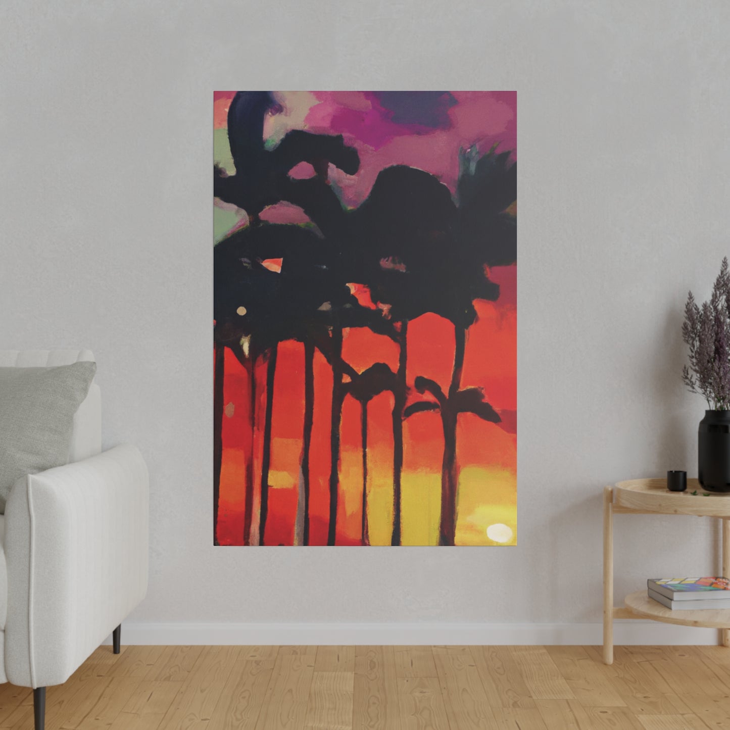 9653K - Miami Beach Sunset Painting Print | Miami | Beach | Sunset | Poster | Home Decor | Wall Art | Canvas