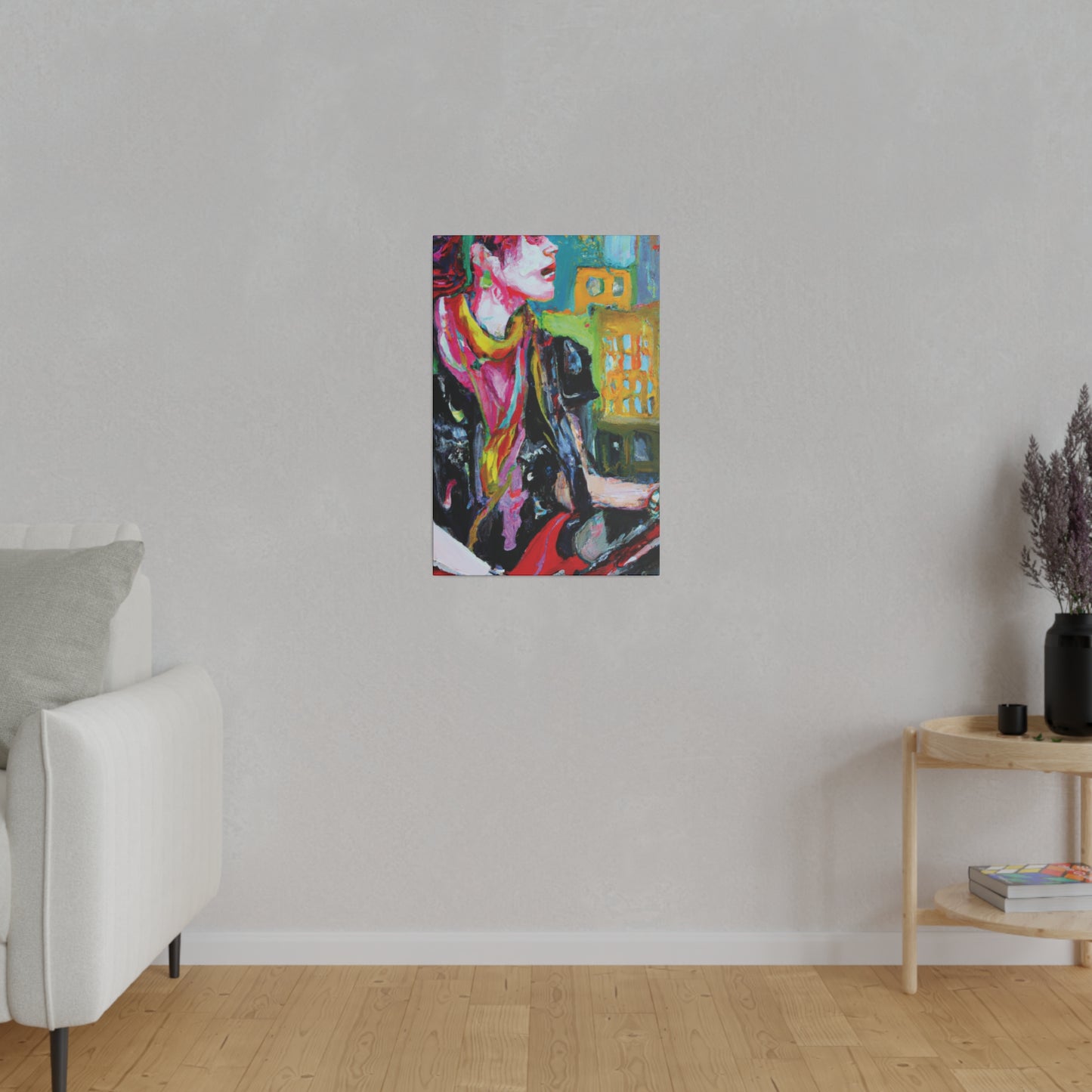9896T - Rockstar Oil Painting Style Print | Poster | Home Decor | Wall Art | Music Art | Canvas