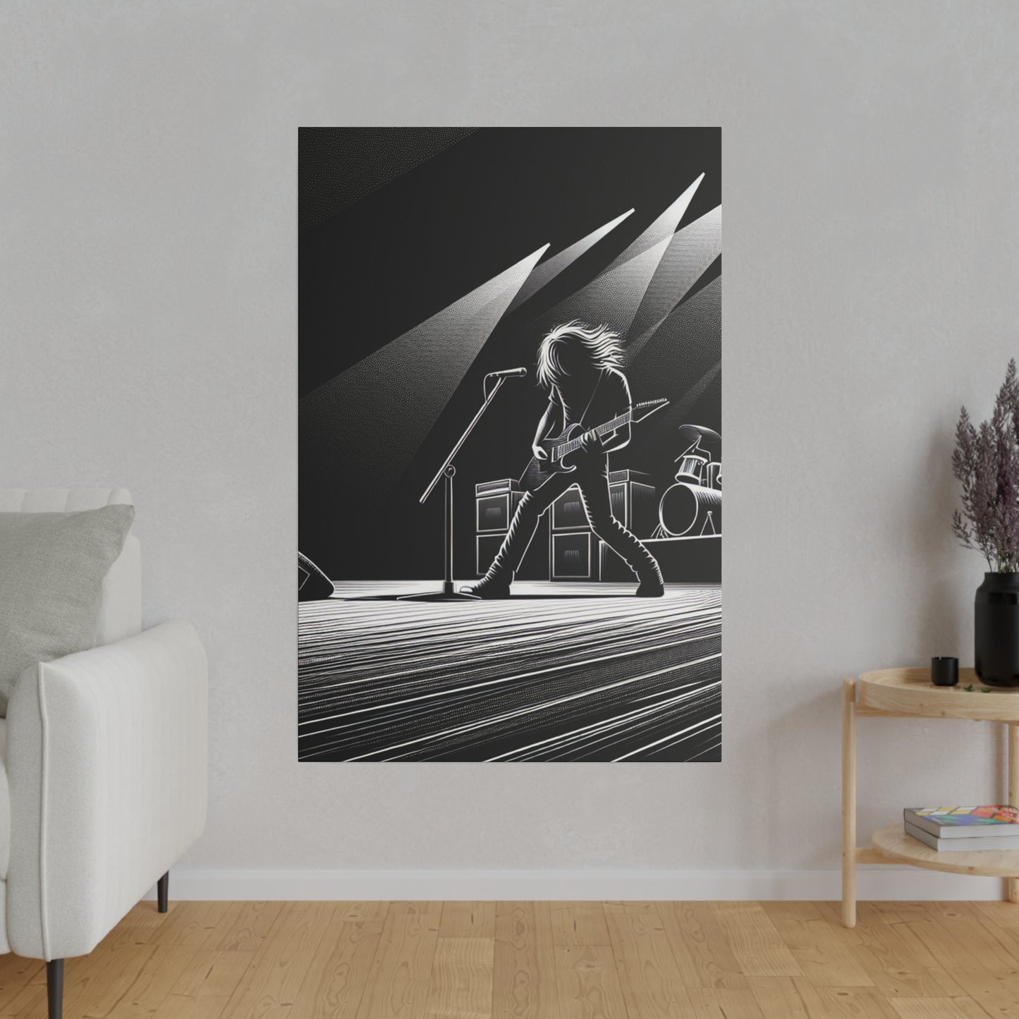 3952F - music art work, rockstar gifts, musician gift ideas, guitar art work, guitar artwork, guitar wall art canvas, playing guitar, decor