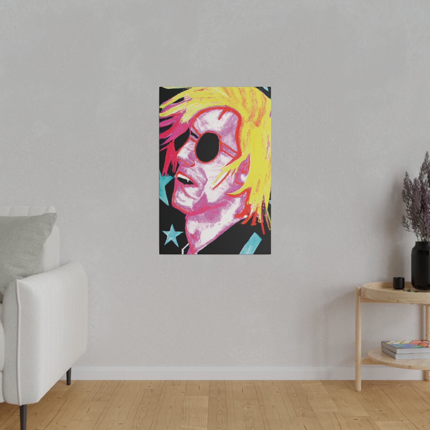 5123P - Rockstar Painting Print | Face | Abstract | Poster | Home Decor | Wall Art | Music Art | Canvas