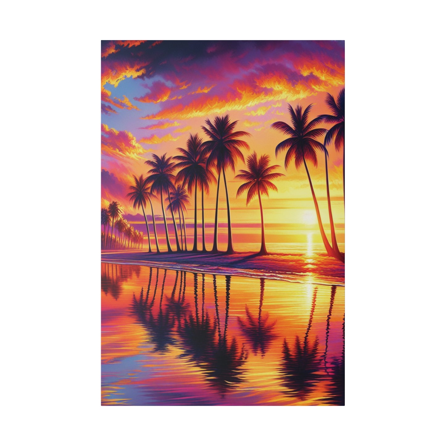 5246J - miami beach art, sunset background, ocean art work, beach art work, sunset designs, miami beach painting, miami beach print