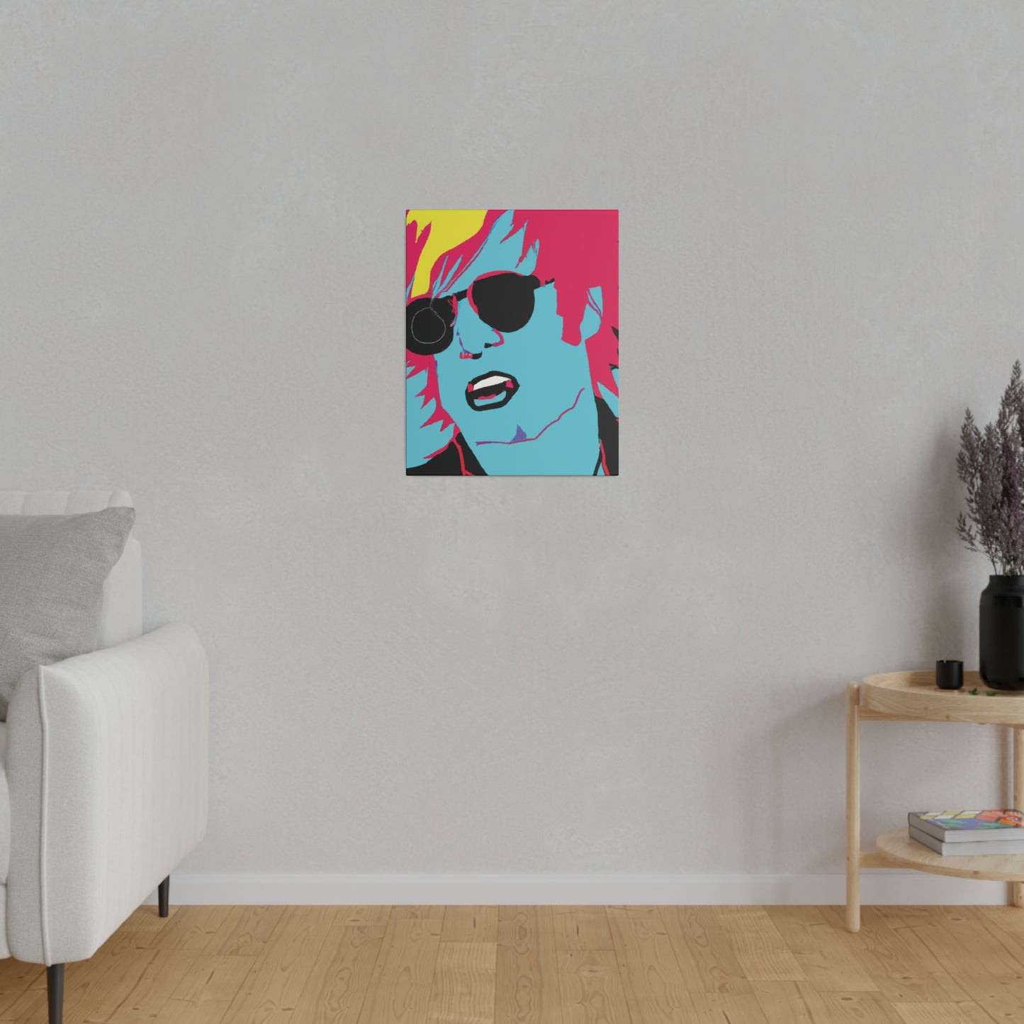 6426B - Rockstar Painting Print | Face | Abstract | Poster | Home Decor | Wall Art | Music Art | Canvas