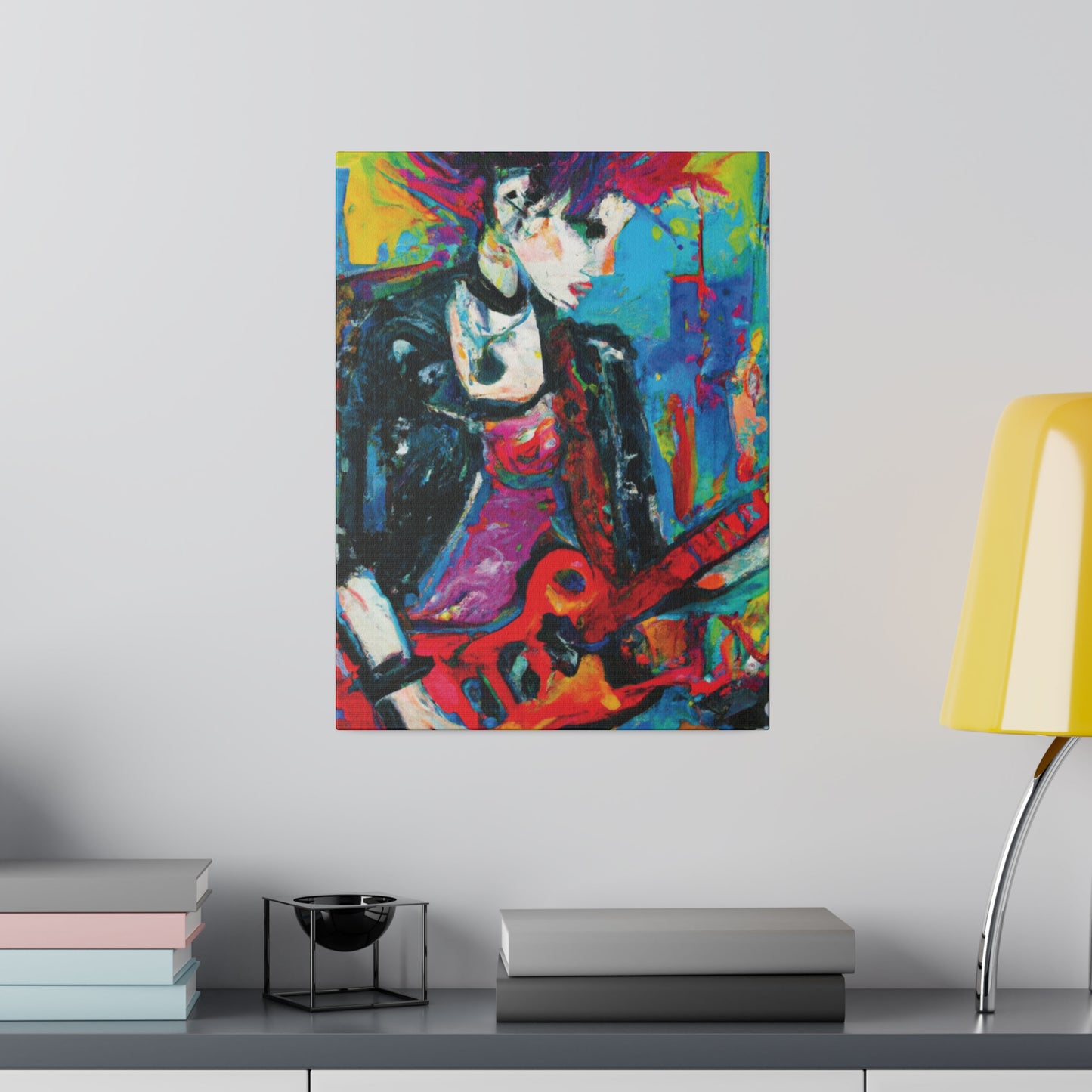 9051F - Rockstar Oil Painting Style Print | Poster | Home Decor | Wall Art | Music Art | Canvas