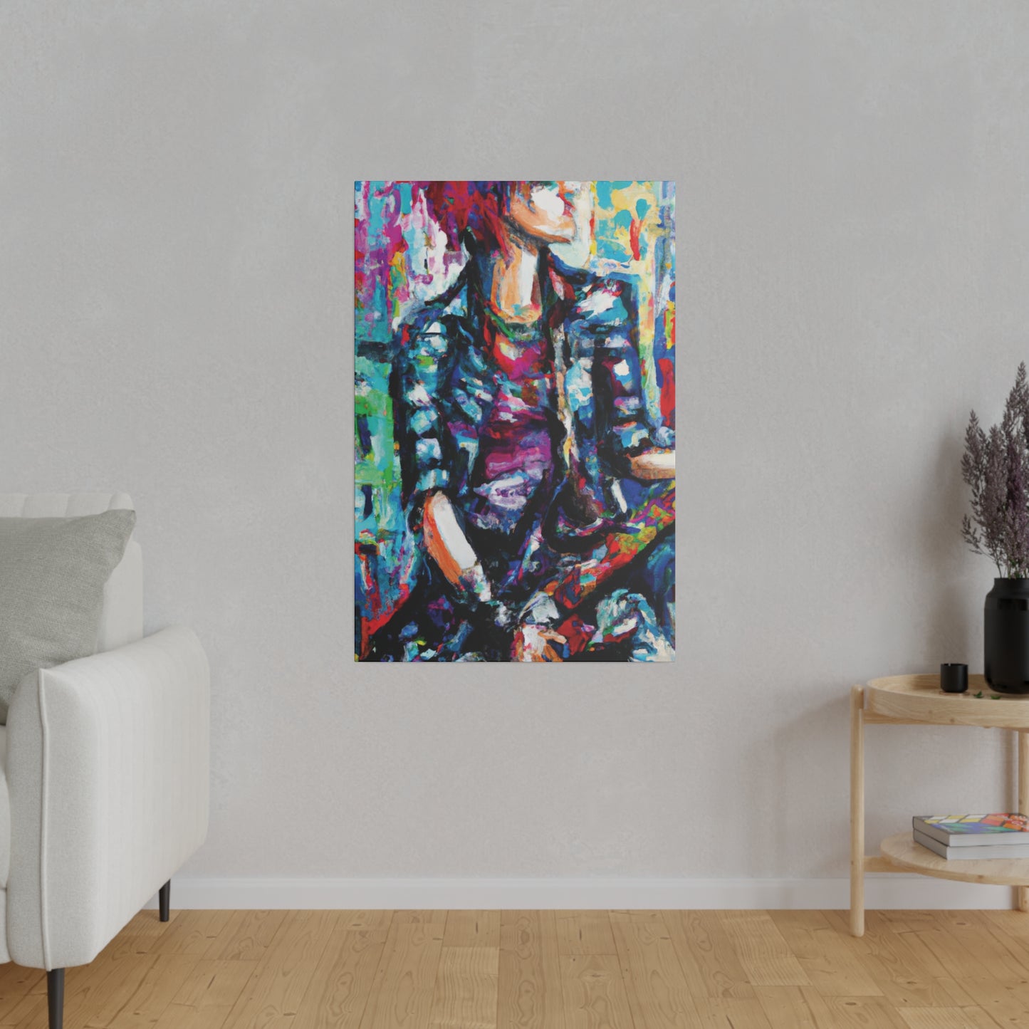 5033P - Rockstar Oil Painting Style Print | Poster | Home Decor | Wall Art | Music Art | Canvas