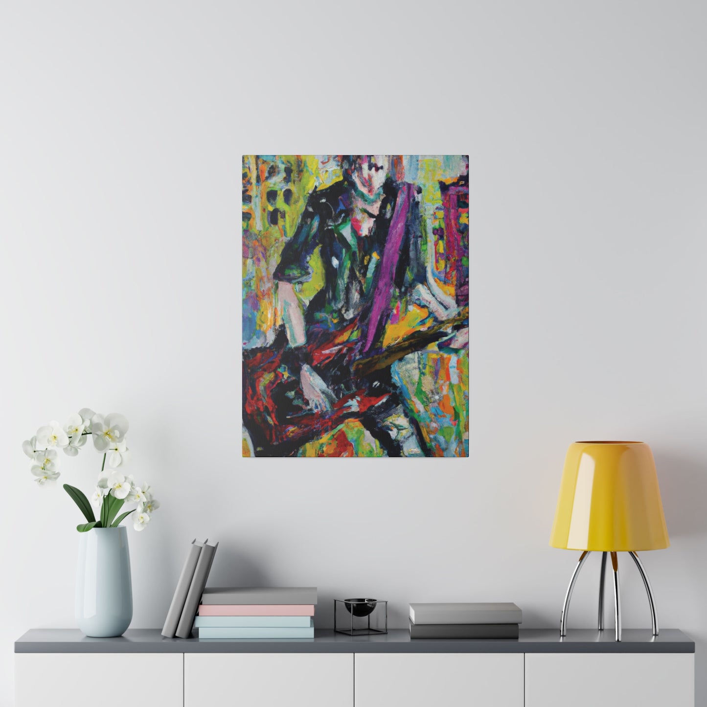 5521G - Rockstar Oil Painting Style Print | Poster | Home Decor | Wall Art | Music Art | Canvas