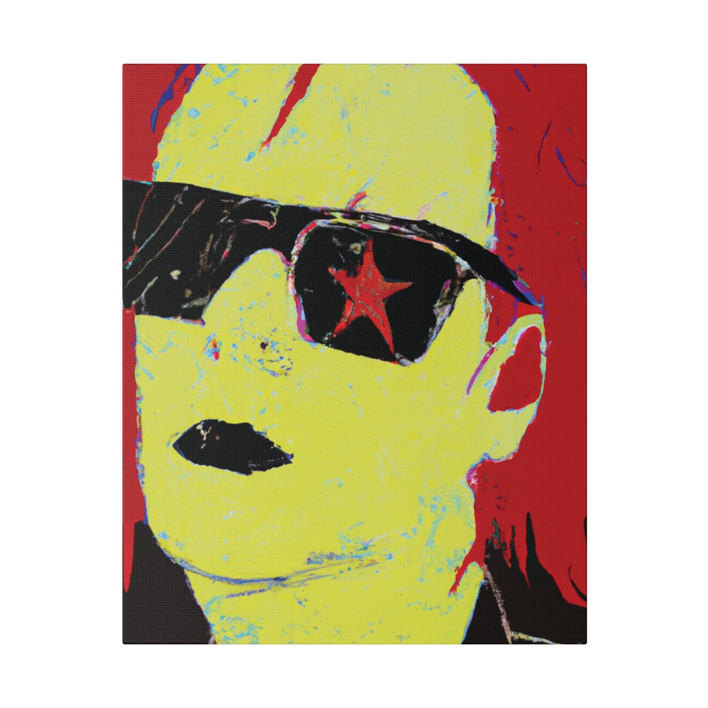 4792S - Rockstar Painting Print | Face | Abstract | Poster | Home Decor | Wall Art | Music Art | Canvas