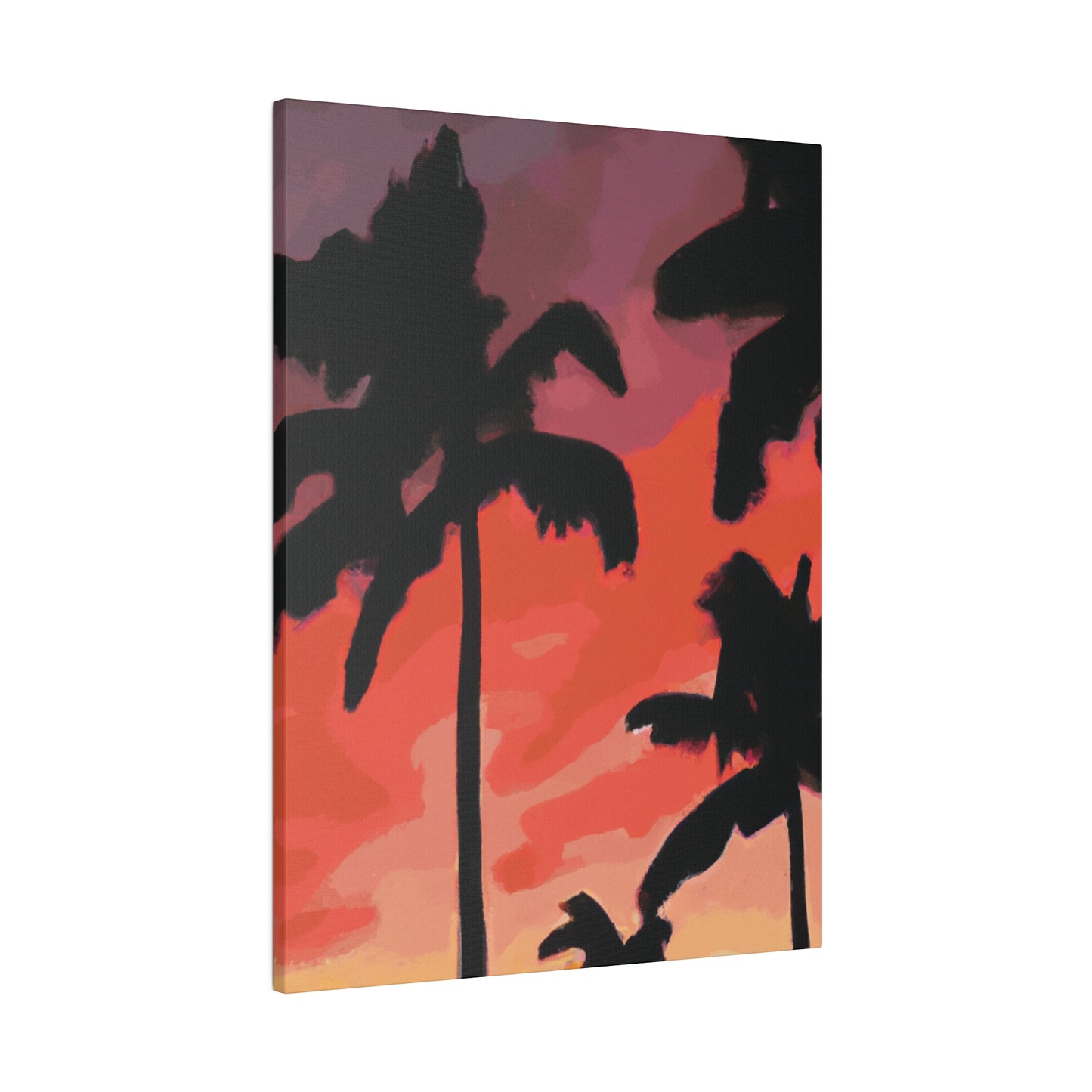 9324K - Miami Beach Sunset Painting Print | Miami | Beach | Sunset | Poster | Home Decor | Wall Art | Canvas