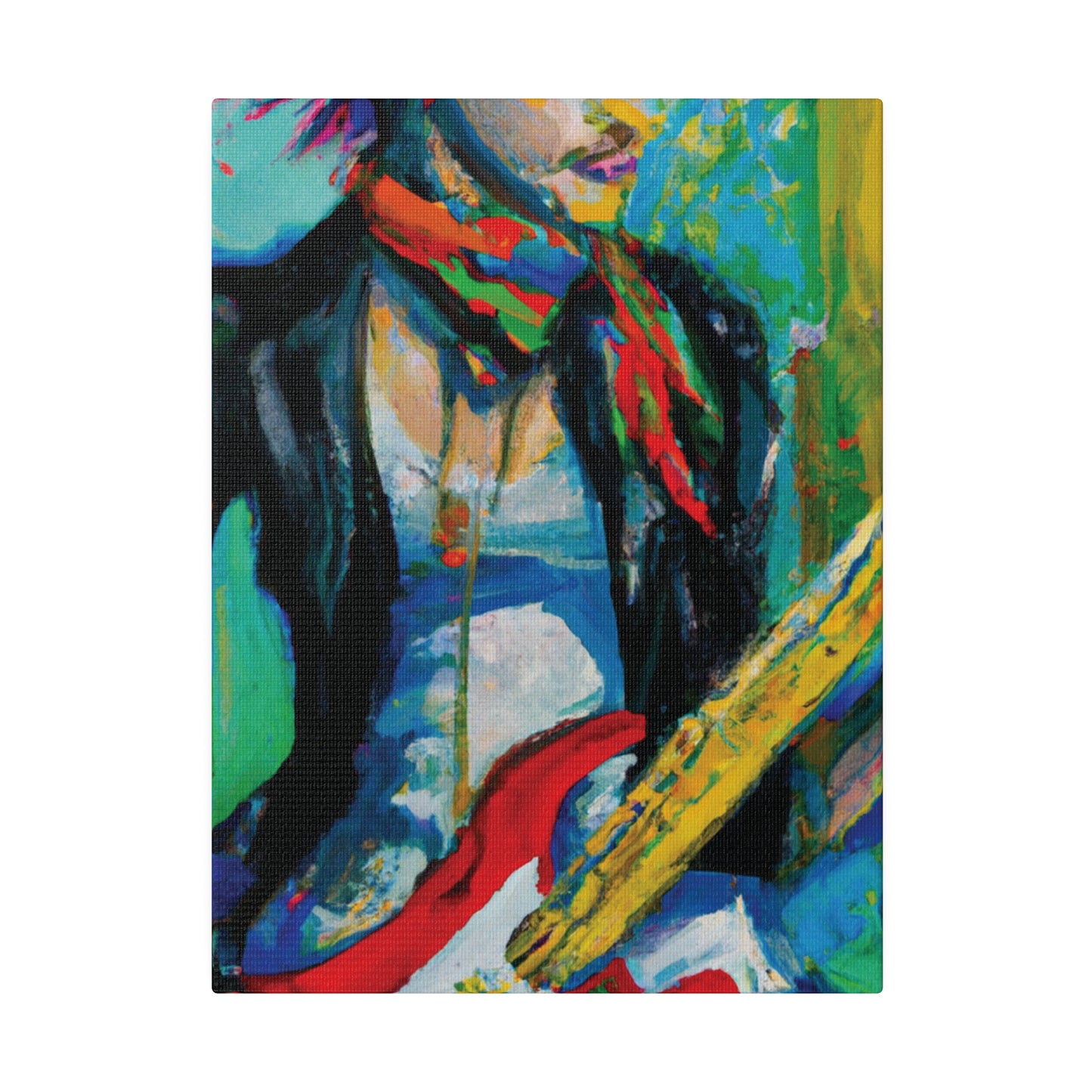 7264L - Rockstar Oil Painting Style Print | Poster | Home Decor | Wall Art | Music Art | Canvas