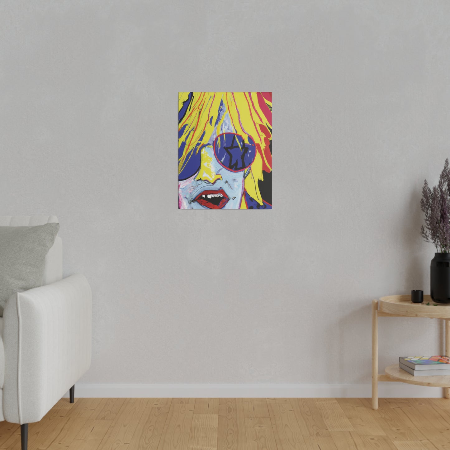 8742G - Rockstar Painting Print | Face | Abstract | Poster | Home Decor | Wall Art | Music Art | Canvas