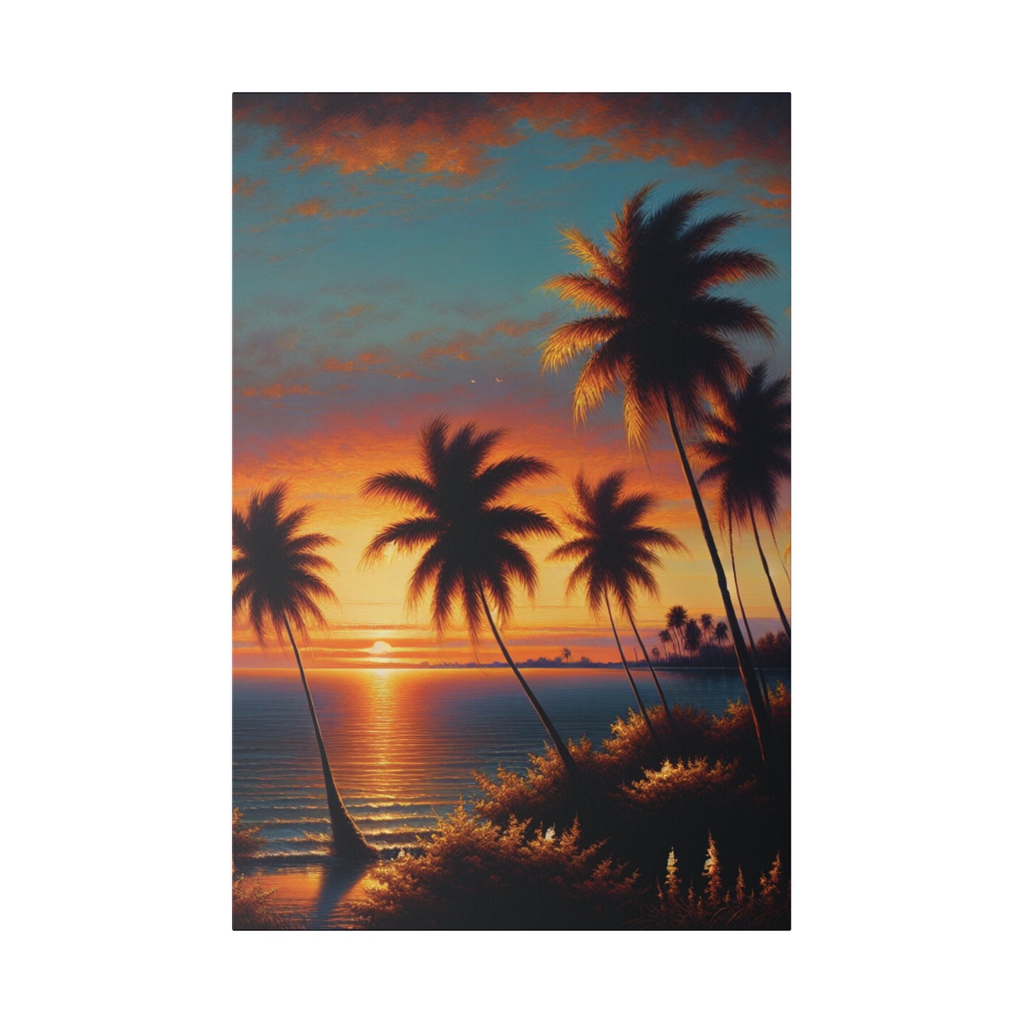 7485J - miami beach art, sunset background, ocean art work, beach art work, sunset designs, miami beach painting, miami beach print