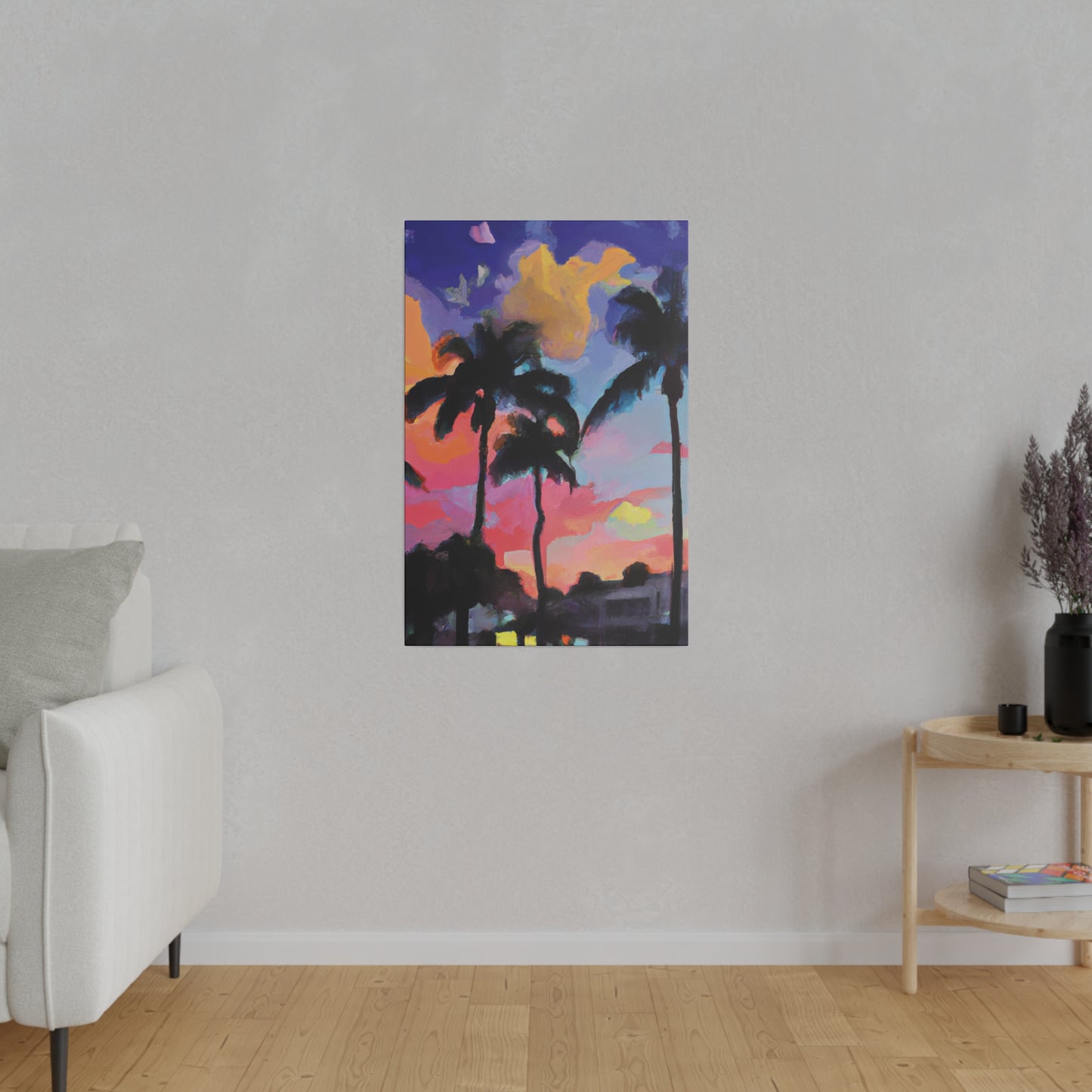 5334Q - Miami Beach Sunset Painting Print | Miami | Beach | Sunset | Poster | Home Decor | Wall Art | Canvas