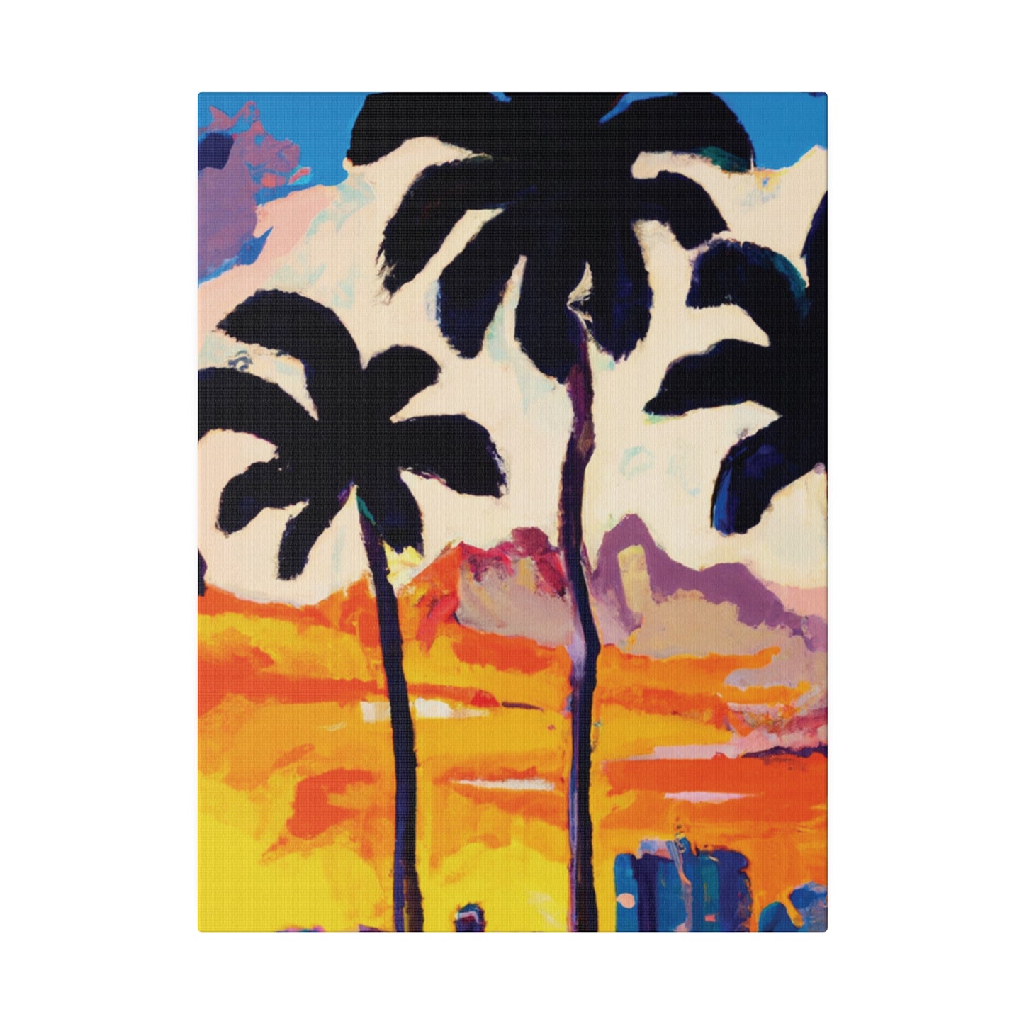 6586K - Miami Beach Sunset Painting Print | Miami | Beach | Sunset | Poster | Home Decor | Wall Art | Canvas