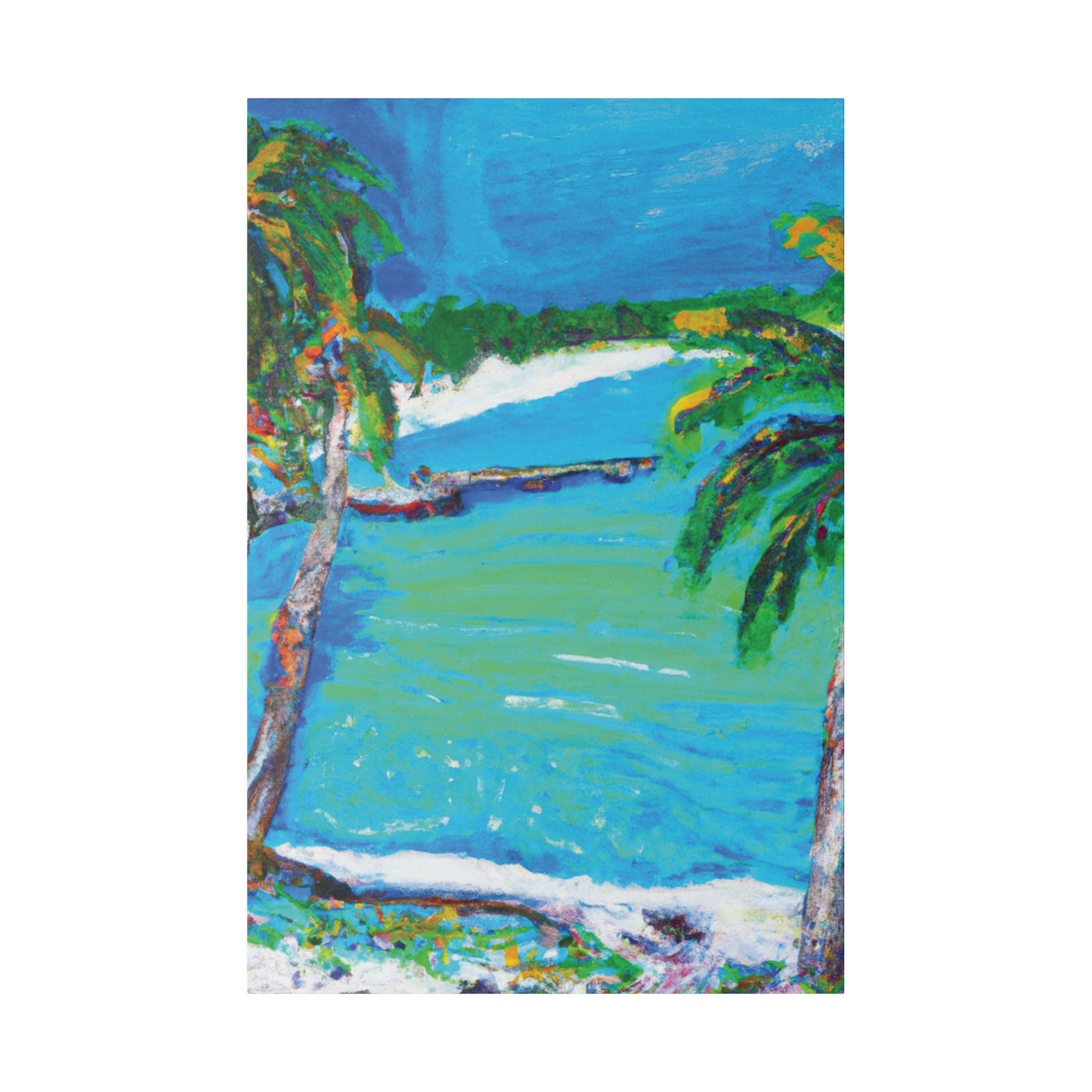 2499M - Bahamas Ocean Painting Print | Bahamas | Ocean | Beach | Poster | Home Decor | Wall Art | Canvas