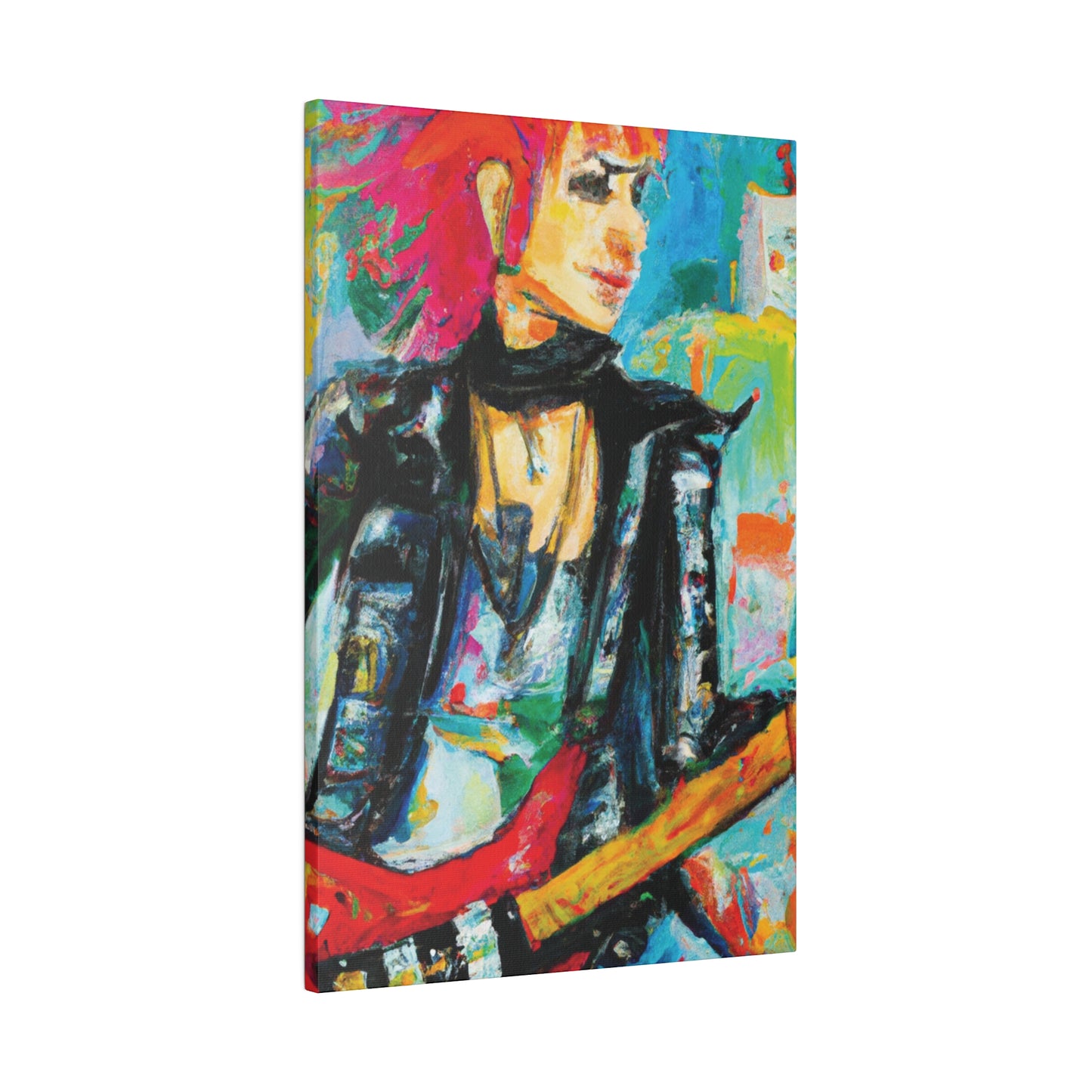 9554L - Rockstar Oil Painting Style Print | Poster | Home Decor | Wall Art | Music Art | Canvas
