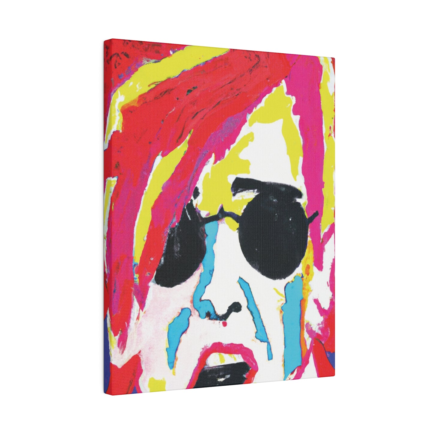 5397K - Rockstar Painting Print | Face | Abstract | Poster | Home Decor | Wall Art | Music Art | Canvas