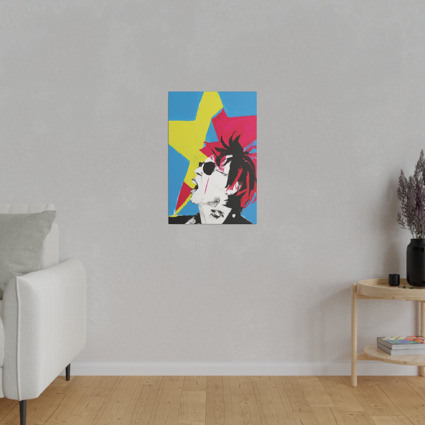 7179X - Rockstar Painting Print | Face | Abstract | Poster | Home Decor | Wall Art | Music Art | Canvas