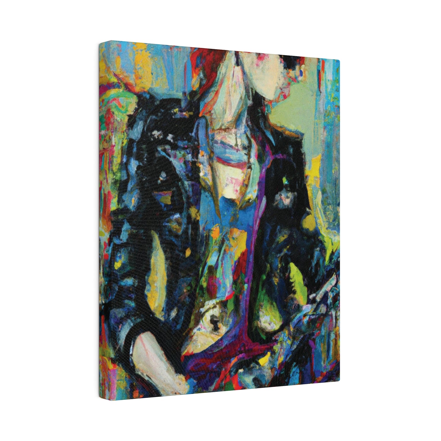 9745J - Rockstar Oil Painting Style Print | Poster | Home Decor | Wall Art | Music Art | Canvas