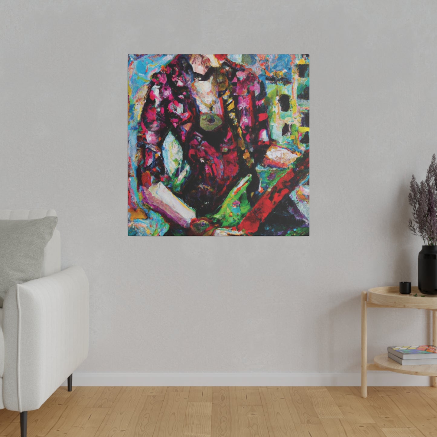 9453F - Rockstar Oil Painting Style Print | Poster | Home Decor | Wall Art | Music Art | Canvas