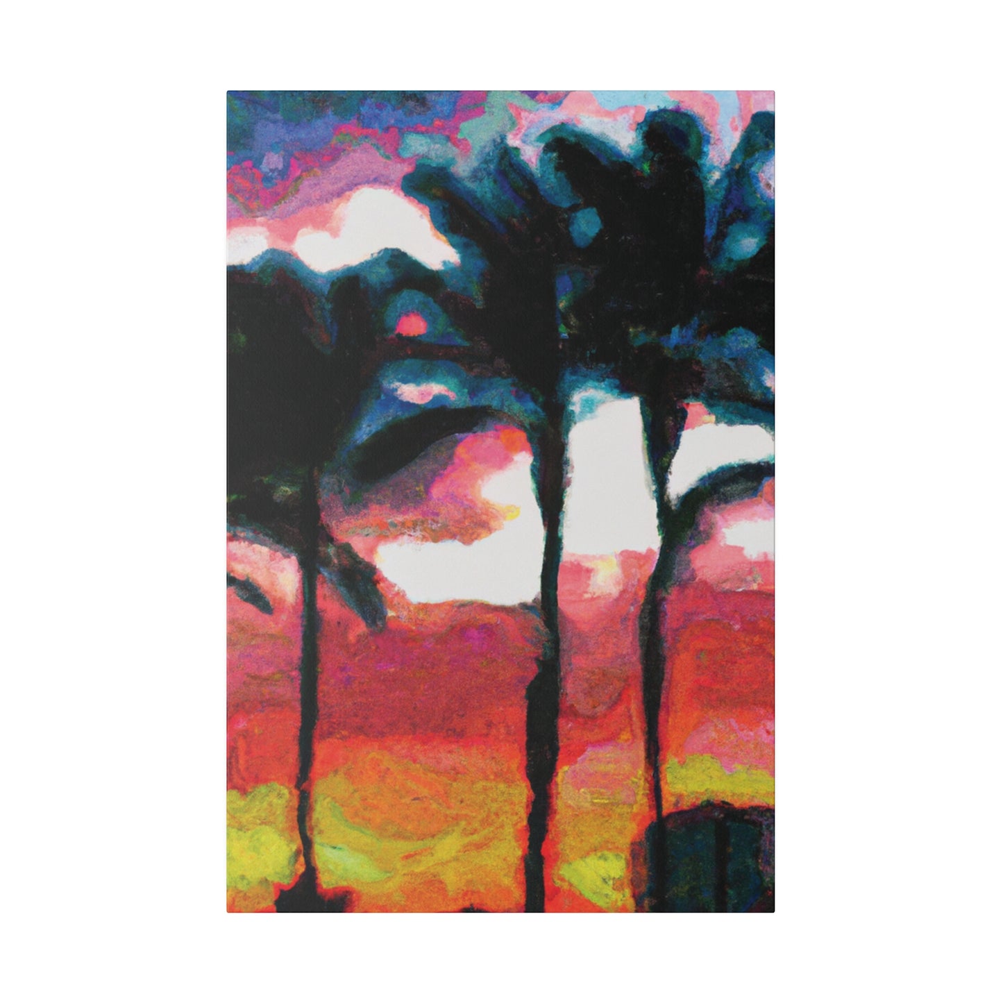 9677K - Miami Beach Sunset Painting Print | Miami | Beach | Sunset | Poster | Home Decor | Wall Art | Canvas