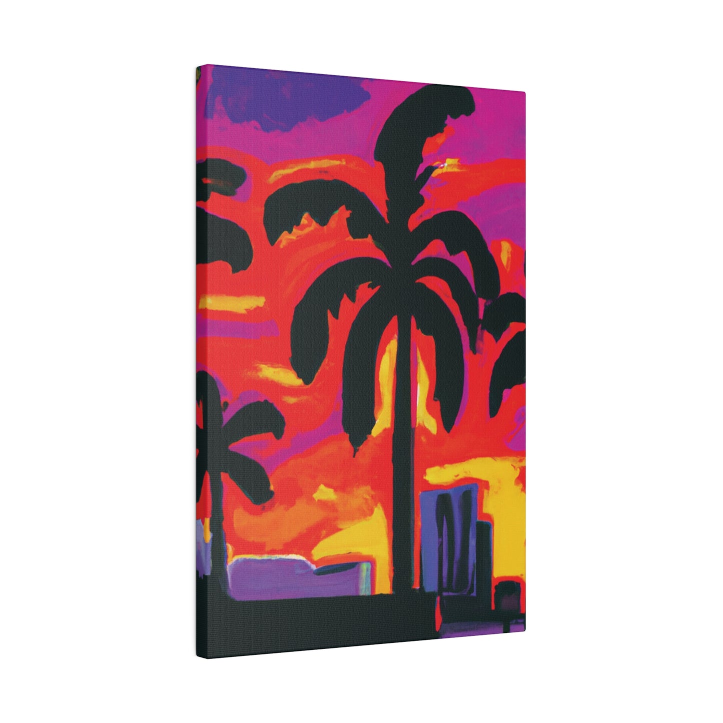 4066V - Miami Beach Sunset Painting Print | Miami | Beach | Sunset | Poster | Home Decor | Wall Art | Canvas