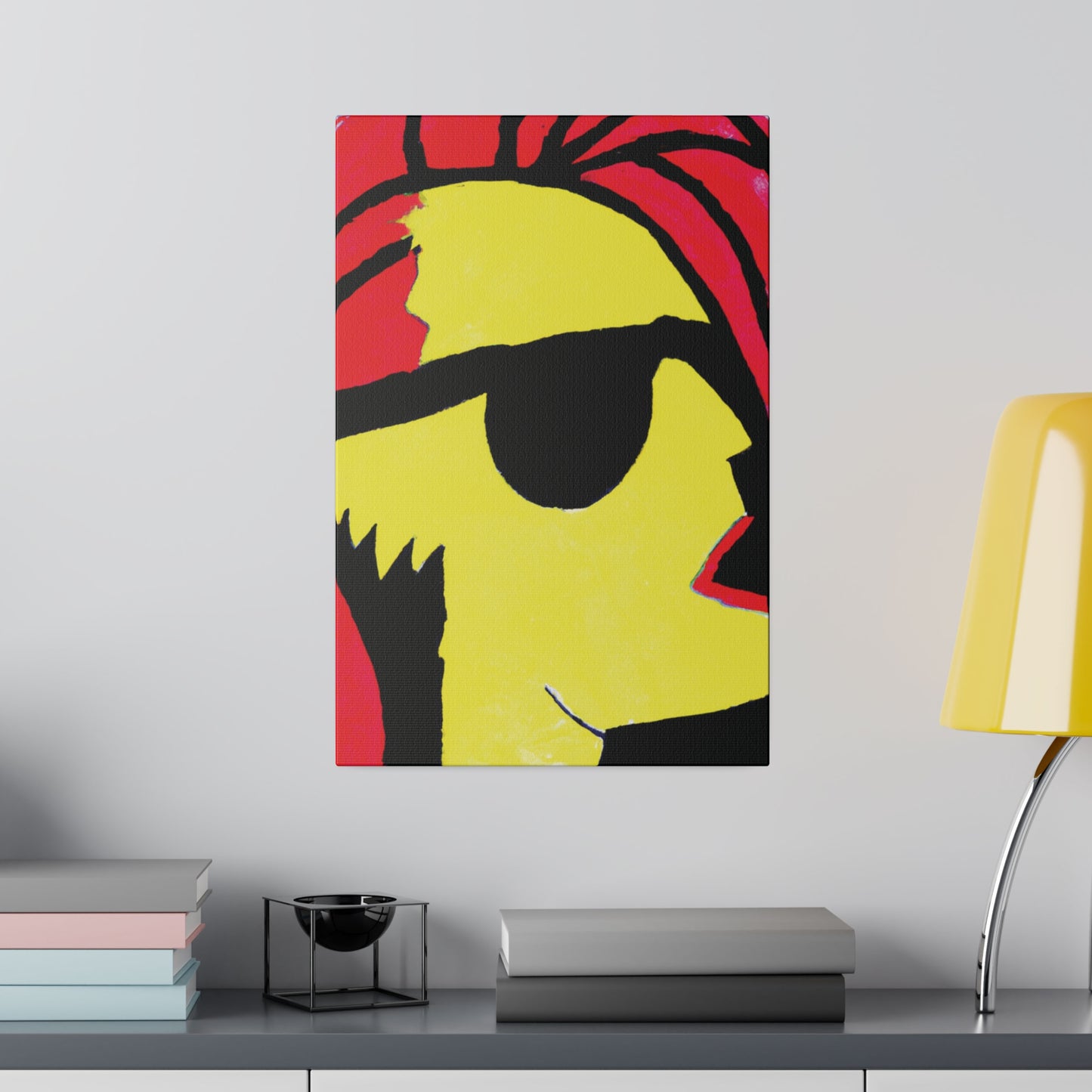 9456P - Rockstar Painting Print | Face | Abstract | Poster | Home Decor | Wall Art | Music Art | Canvas