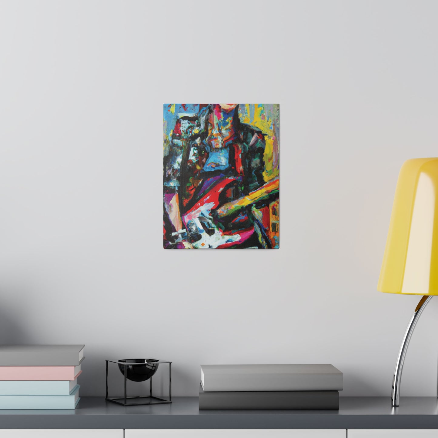 9010O - Rockstar Oil Painting Style Print | Poster | Home Decor | Wall Art | Music Art | Canvas