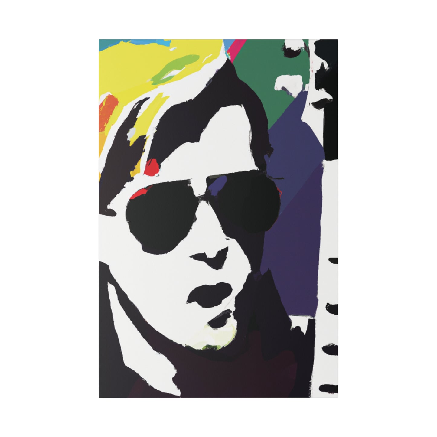 3723C - Rockstar Painting Print | Face | Abstract | Poster | Home Decor | Wall Art | Music Art | Canvas