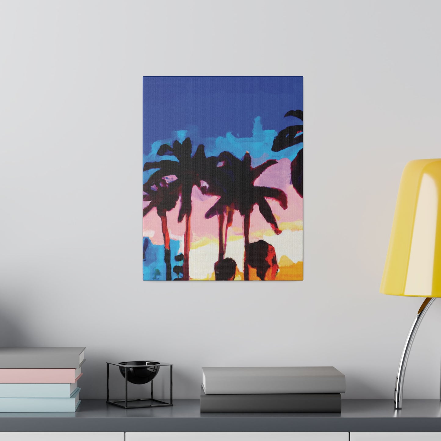 9453C - Miami Beach Sunset Painting Print | Miami | Beach | Sunset | Poster | Home Decor | Wall Art | Canvas