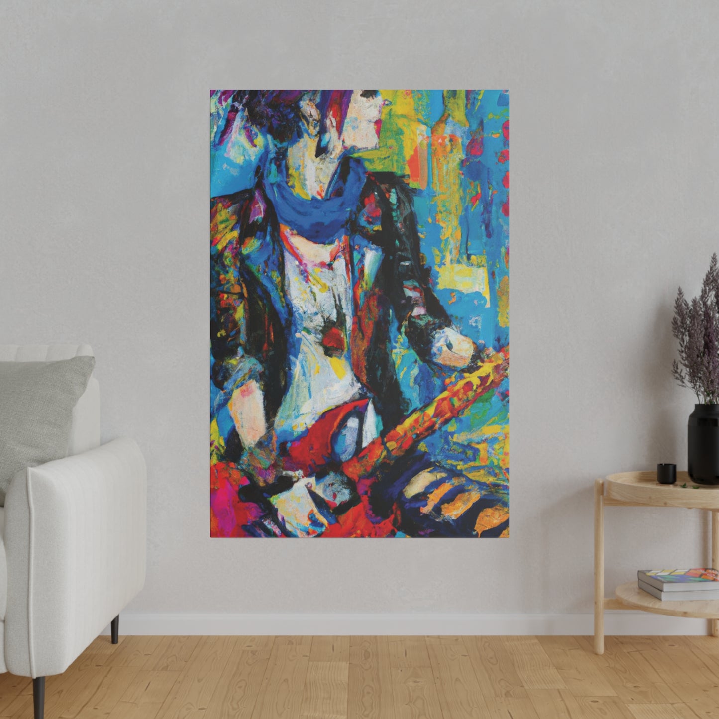 2583Q - Rockstar Oil Painting Style Print | Poster | Home Decor | Wall Art | Music Art | Canvas