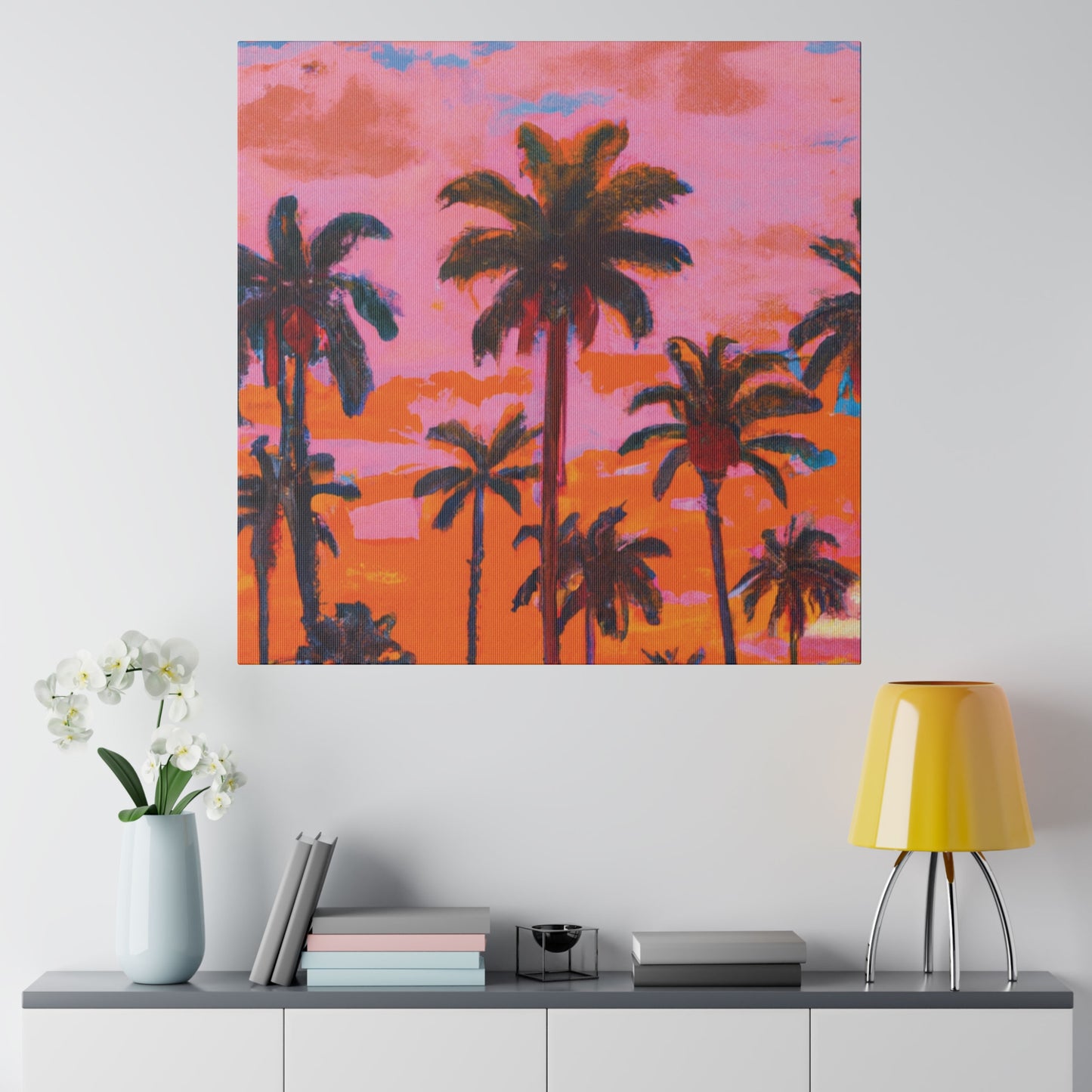 9385A - Miami Beach Sunset Painting Print | Miami | Beach | Sunset | Poster | Home Decor | Wall Art | Canvas