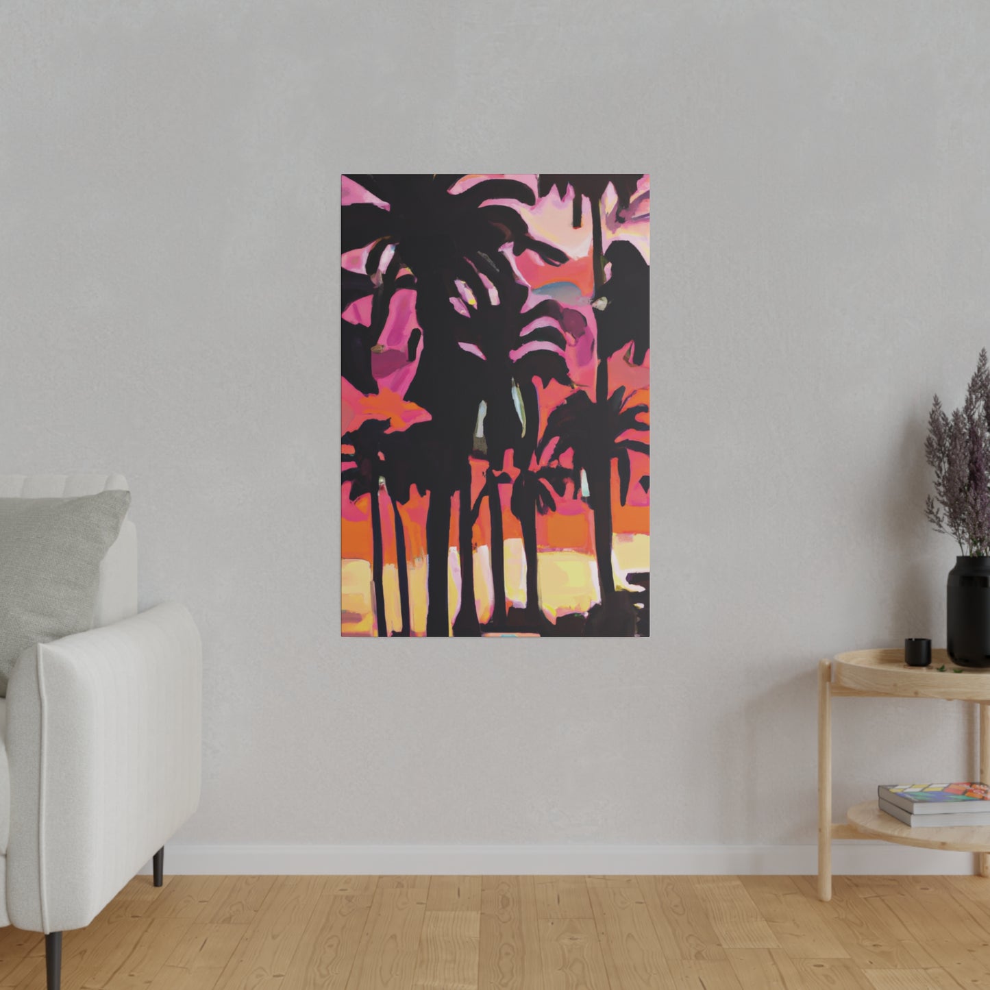8741N - Miami Beach Sunset Painting Print | Miami | Beach | Sunset | Poster | Home Decor | Wall Art | Canvas