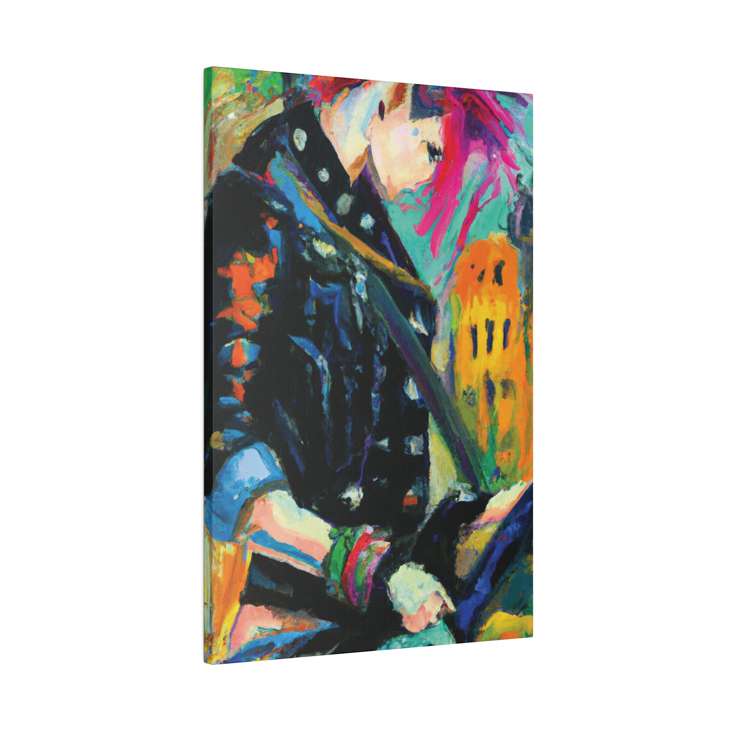 6449G - Rockstar Oil Painting Style Print | Poster | Home Decor | Wall Art | Music Art | Canvas