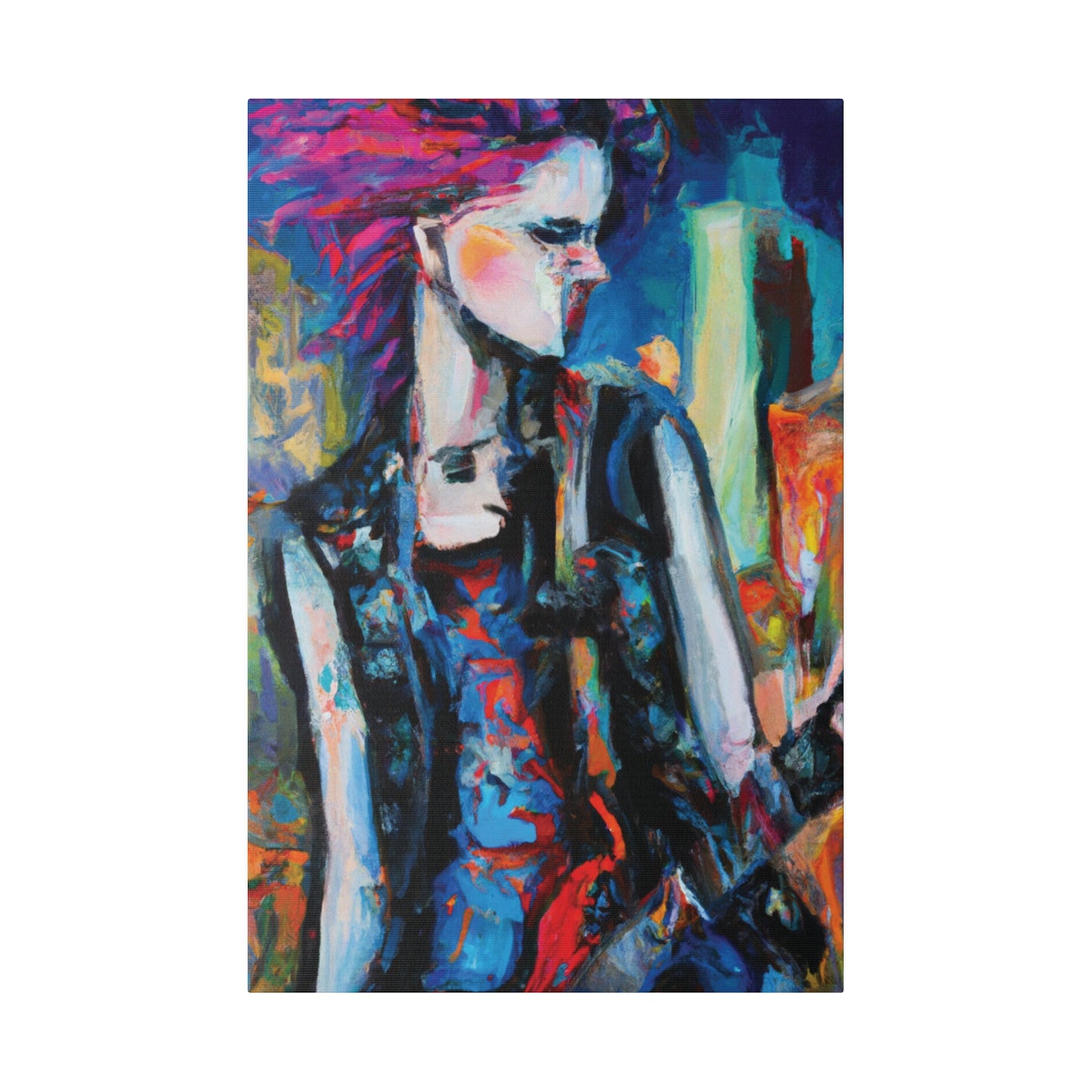 6491R - Rockstar Oil Painting Style Print | Poster | Home Decor | Wall Art | Music Art | Canvas