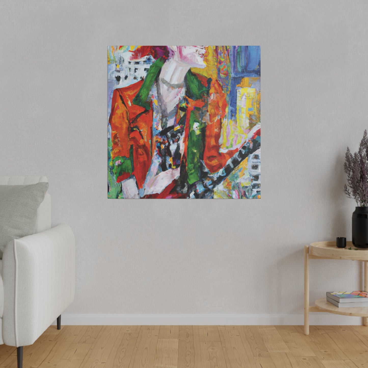 8997X - Rockstar Oil Painting Style Print | Poster | Home Decor | Wall Art | Music Art | Canvas