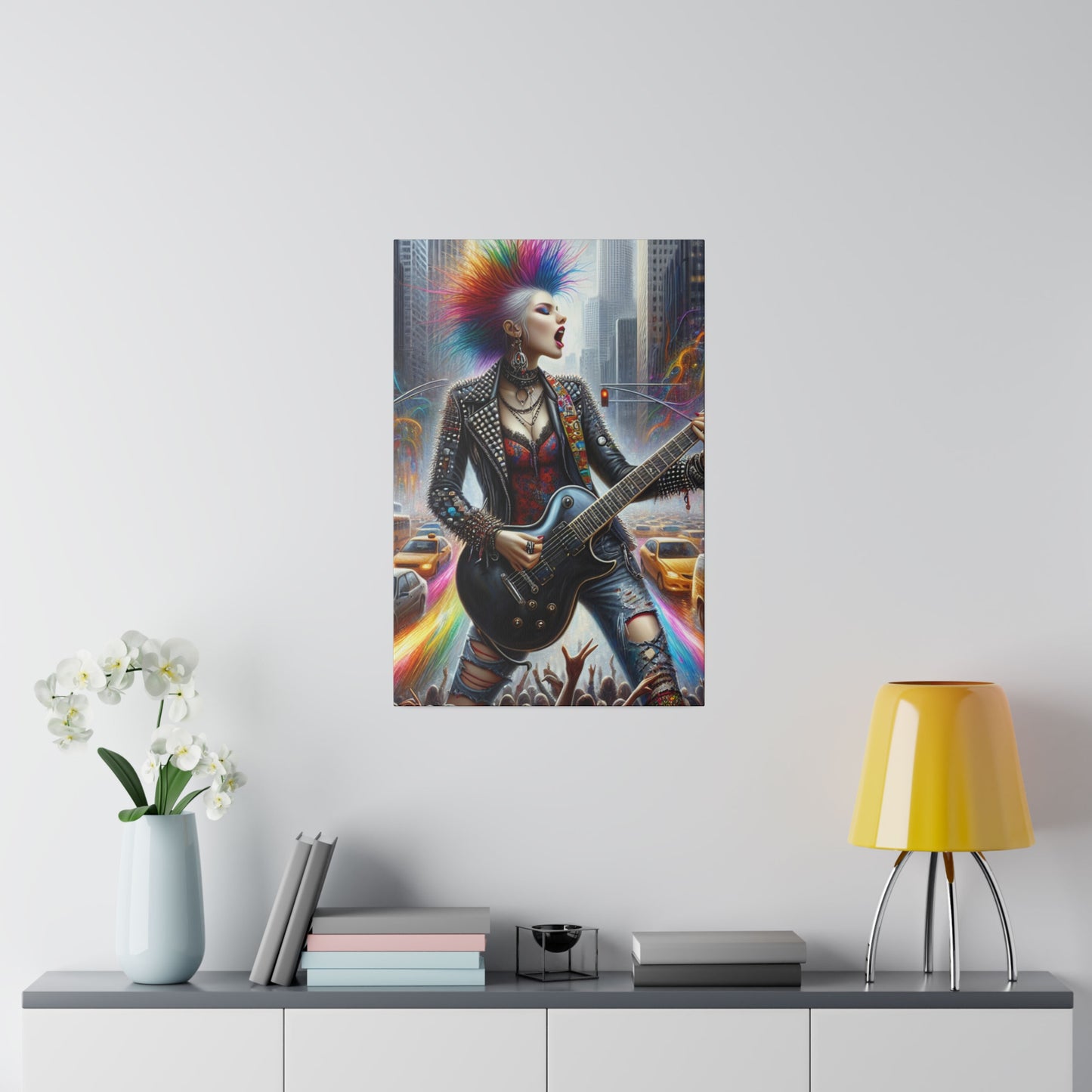 7301Z - Rockstar Oil Painting Style Print | Poster | Home Decor | Wall Art | Music Art | Canvas