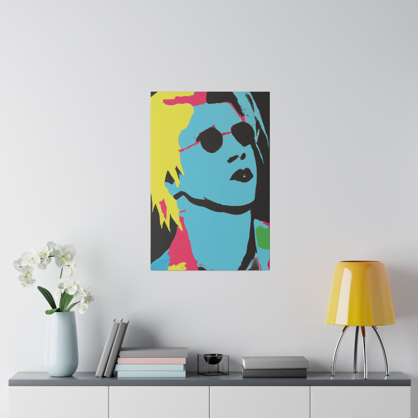 7179A - Rockstar Painting Print | Face | Abstract | Poster | Home Decor | Wall Art | Music Art | Canvas