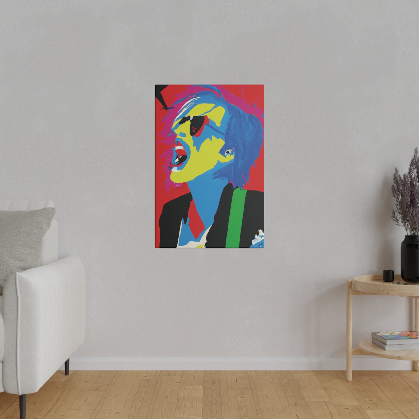 7805M - Rockstar Painting Print | Face | Abstract | Poster | Home Decor | Wall Art | Music Art | Canvas