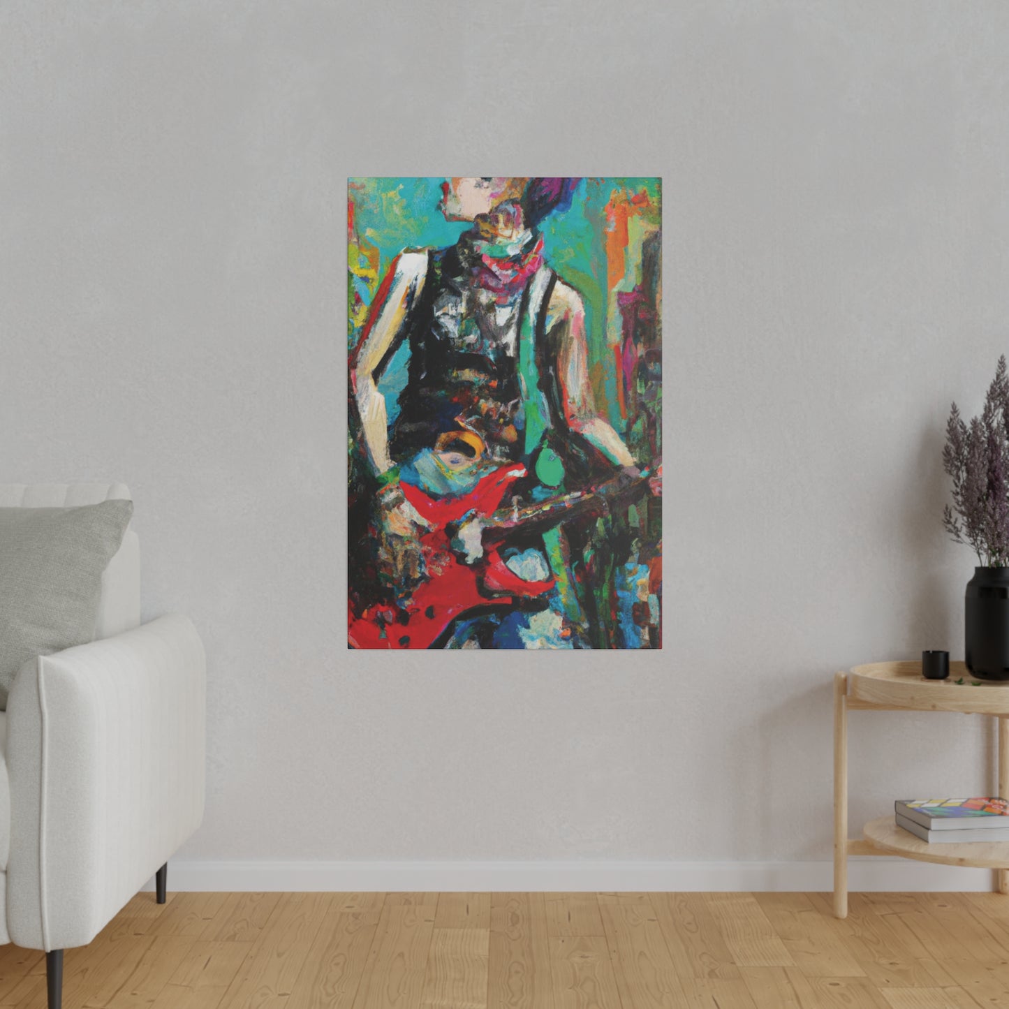 9287Z - Rockstar Oil Painting Style Print | Poster | Home Decor | Wall Art | Music Art | Canvas