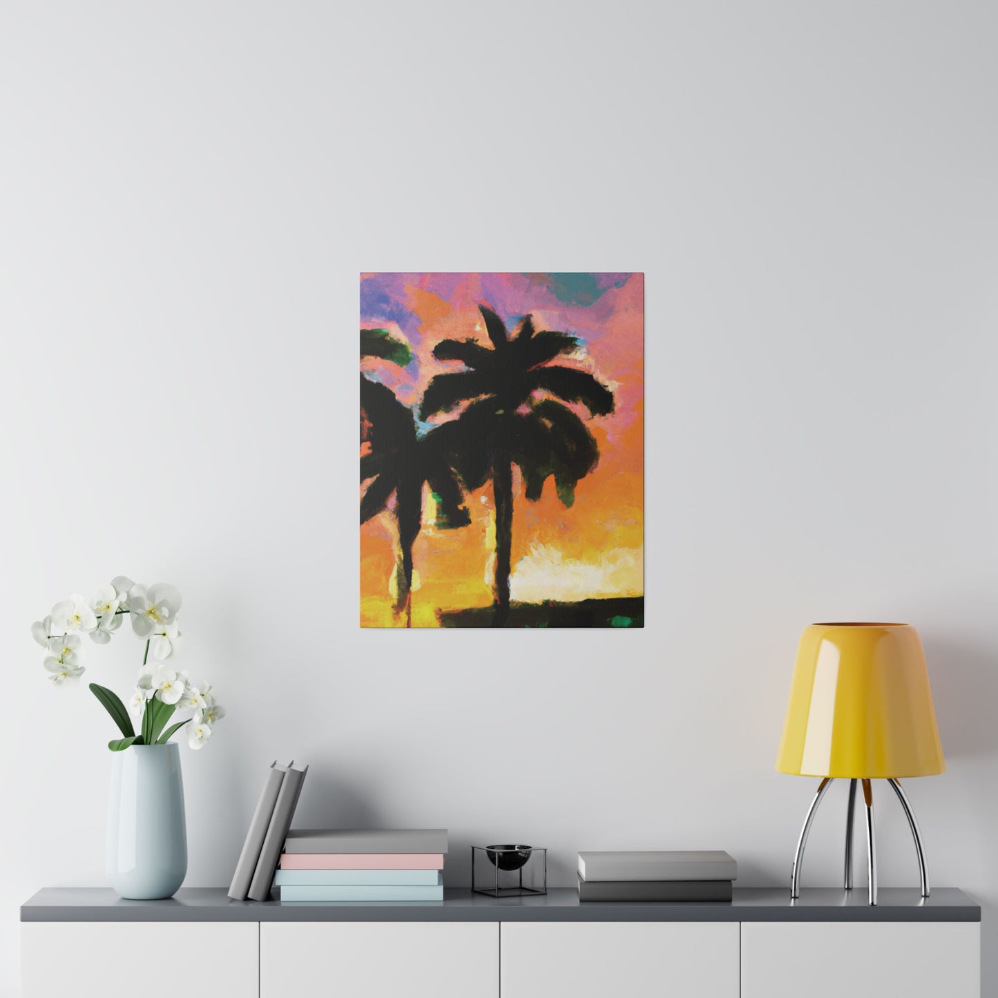 1532W - Miami Beach Sunset Painting Print | Miami | Beach | Sunset | Poster | Home Decor | Wall Art | Canvas