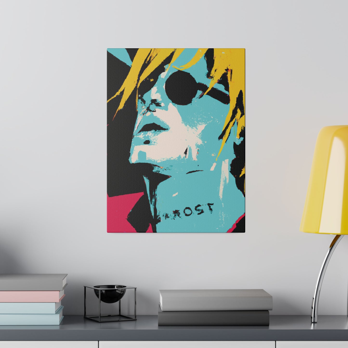 6138S - Rockstar Painting Print | Face | Abstract | Poster | Home Decor | Wall Art | Music Art | Canvas