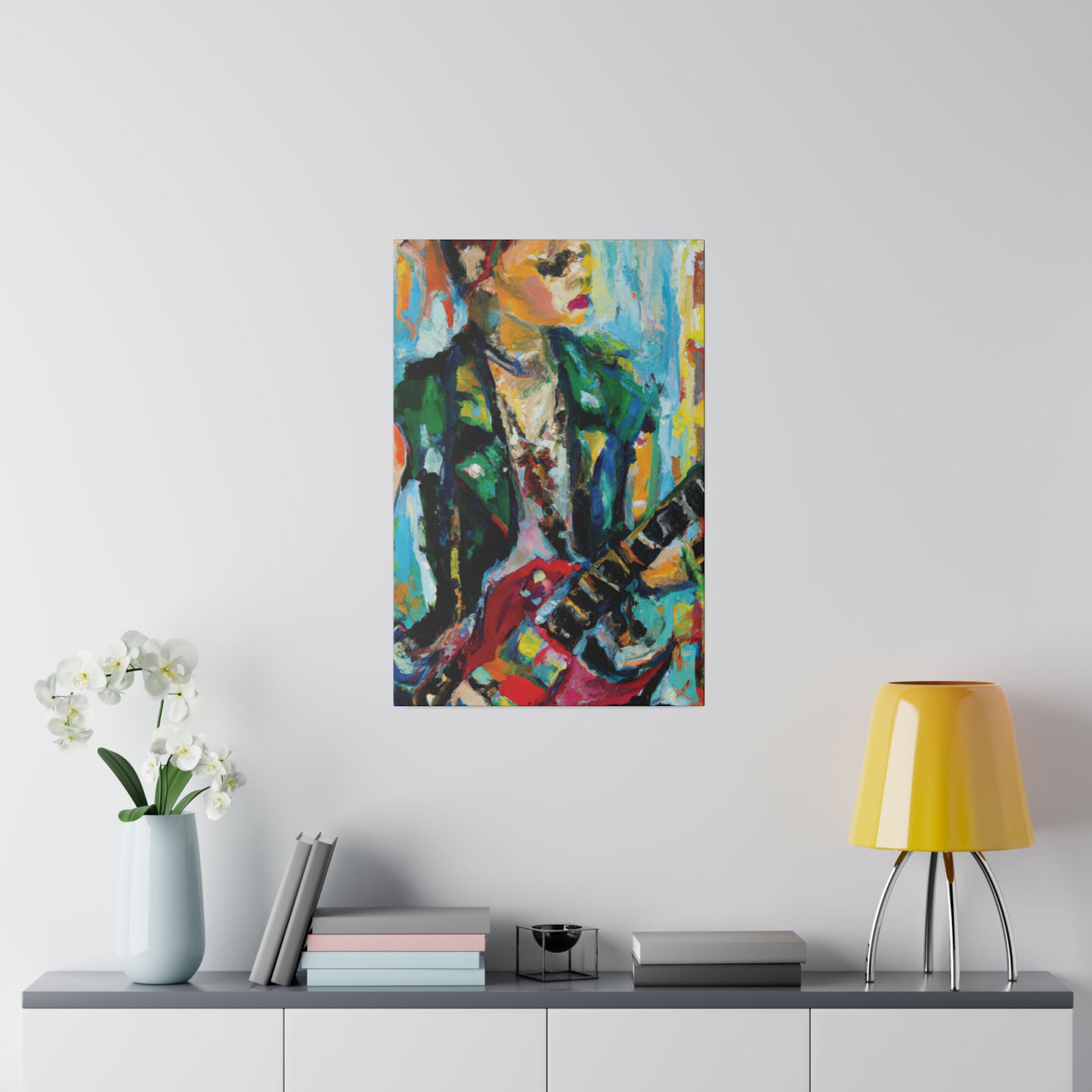 8554D - Rockstar Oil Painting Style Print | Poster | Home Decor | Wall Art | Music Art | Canvas