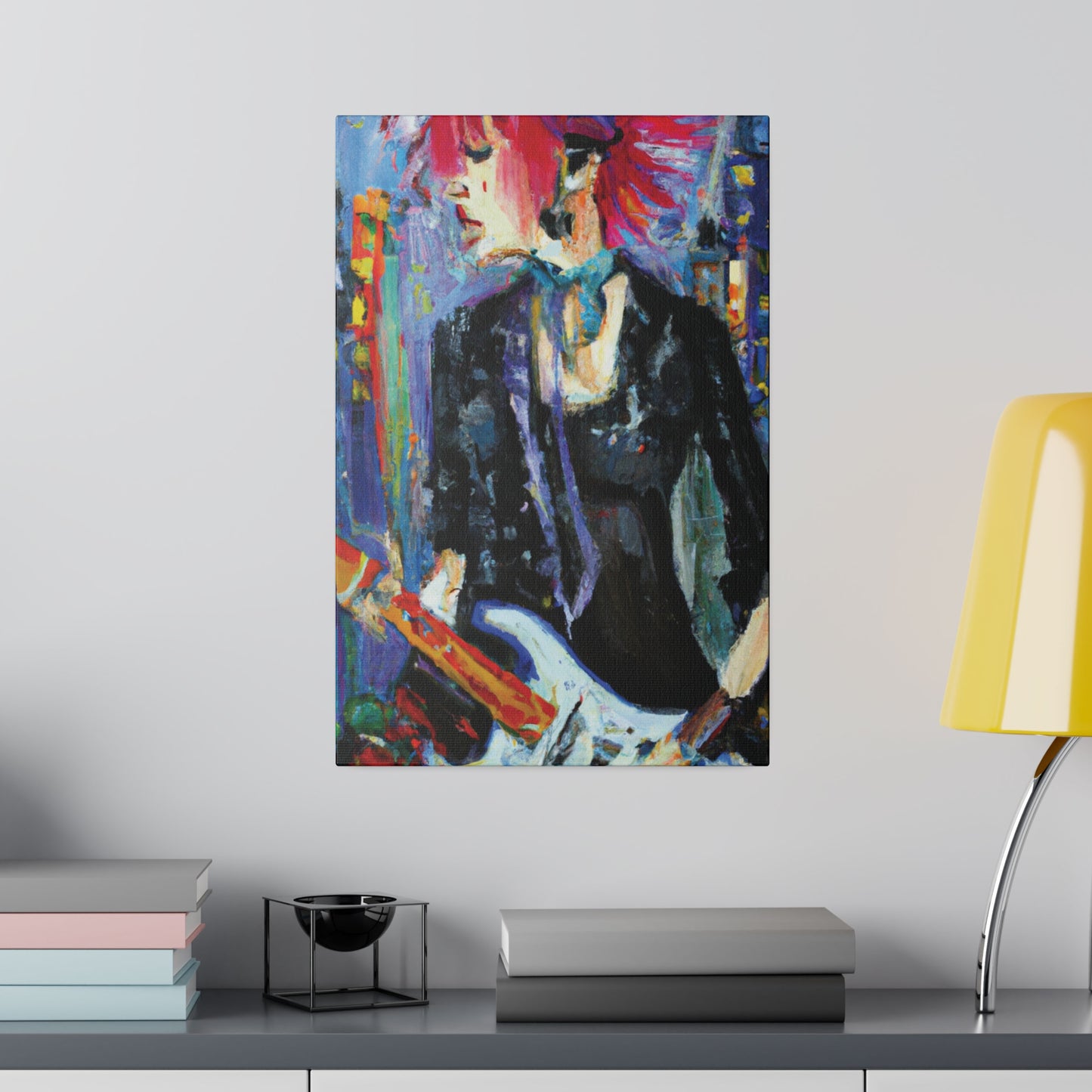 2491T - Rockstar Oil Painting Style Print | Poster | Home Decor | Wall Art | Music Art | Canvas