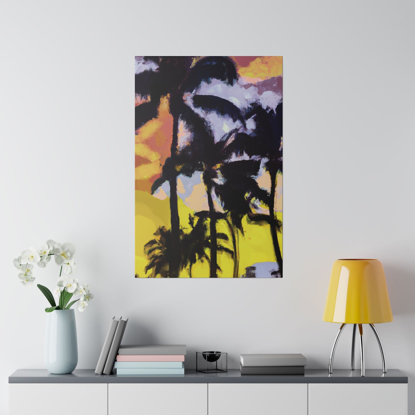 3753W - Miami Beach Sunset Painting Print | Miami | Beach | Sunset | Poster | Home Decor | Wall Art | Canvas