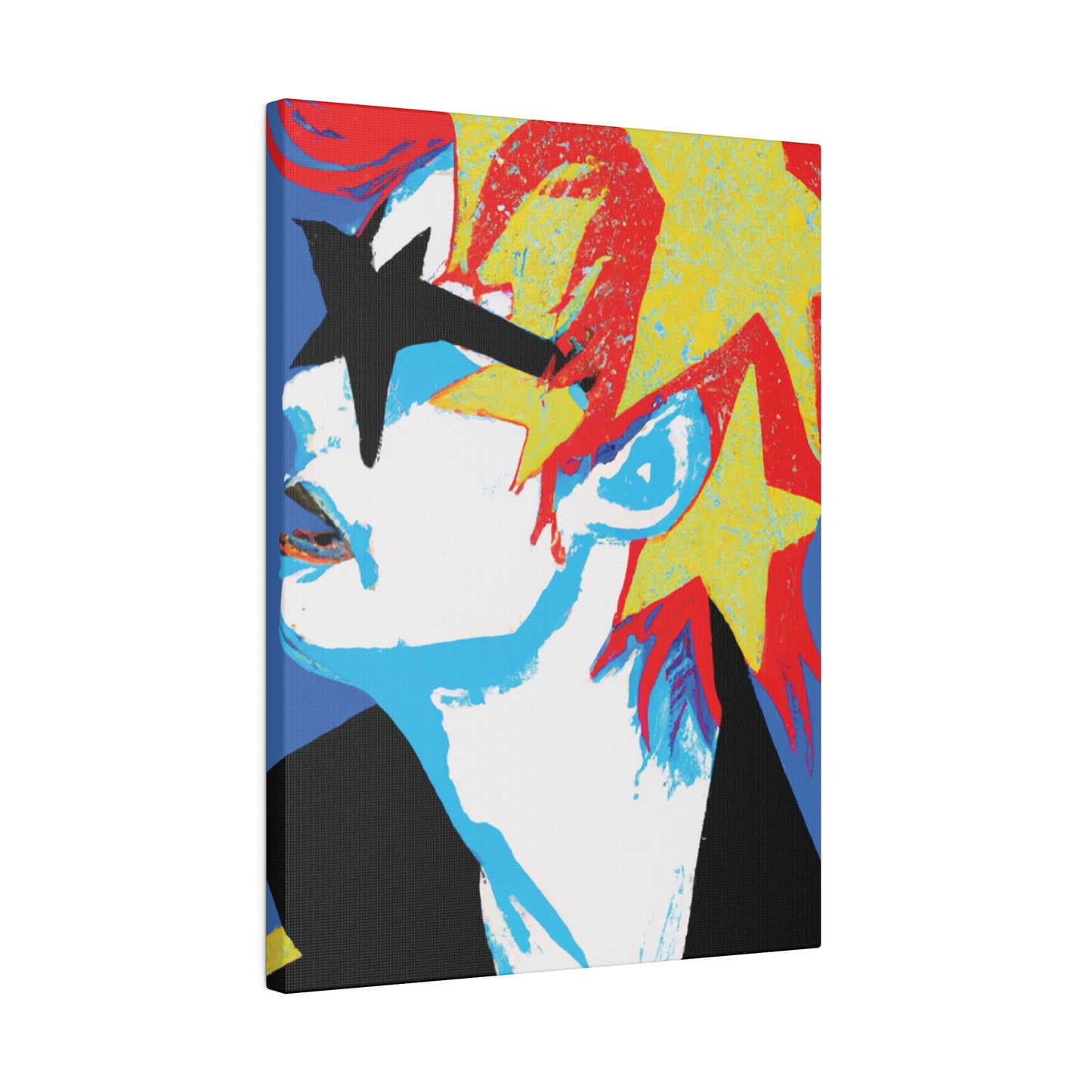 9245E - Rockstar Painting Print | Face | Abstract | Poster | Home Decor | Wall Art | Music Art | Canvas