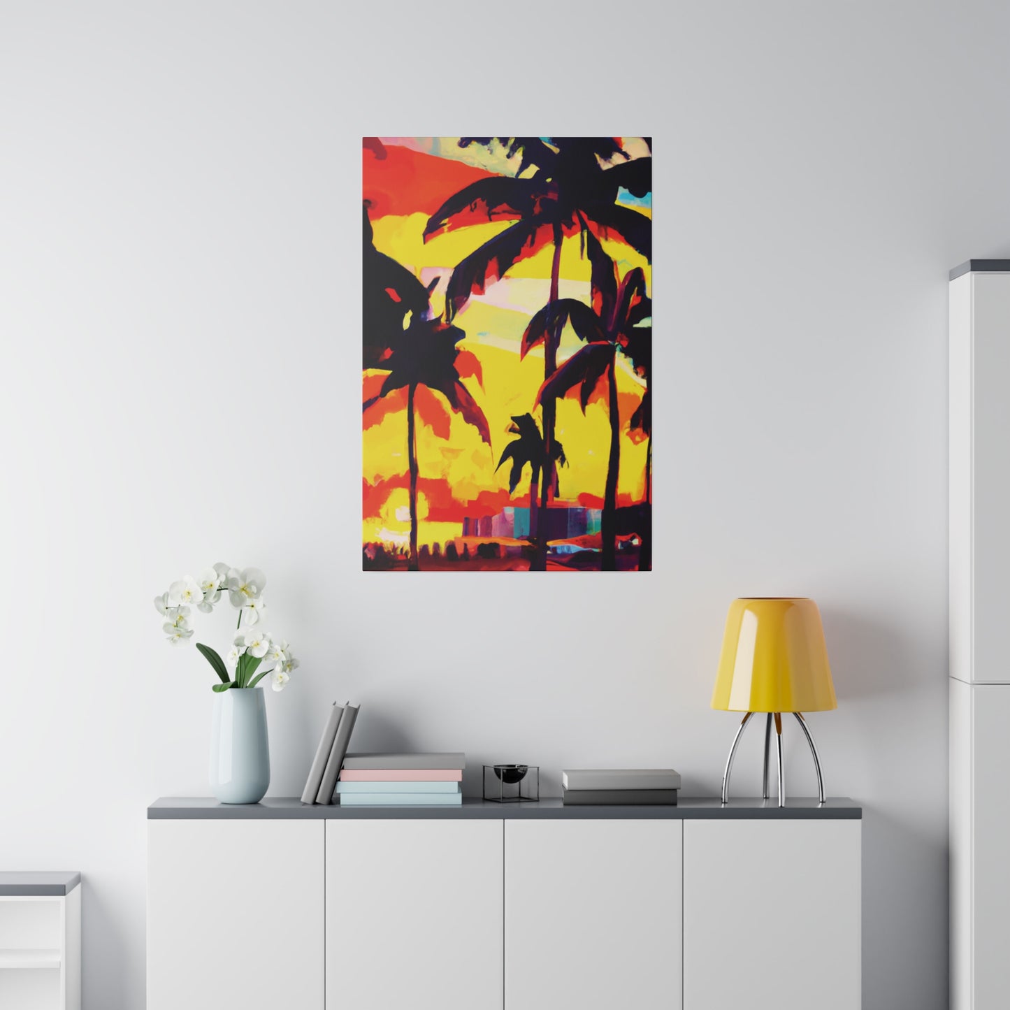 7643G - Miami Beach Sunset Painting Print | Miami | Beach | Sunset | Poster | Home Decor | Wall Art | Canvas