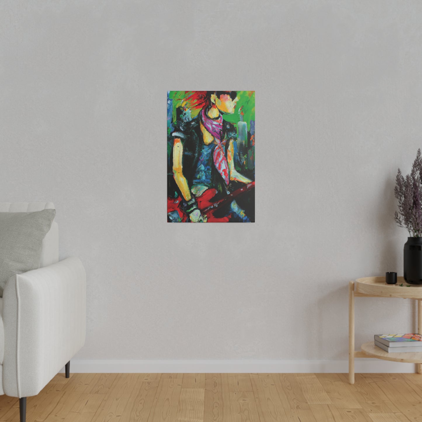 5198V - Rockstar Oil Painting Style Print | Poster | Home Decor | Wall Art | Music Art | Canvas