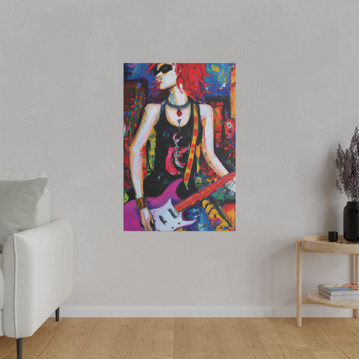 9648D - Rockstar Oil Painting Style Print | Poster | Home Decor | Wall Art | Music Art | Canvas