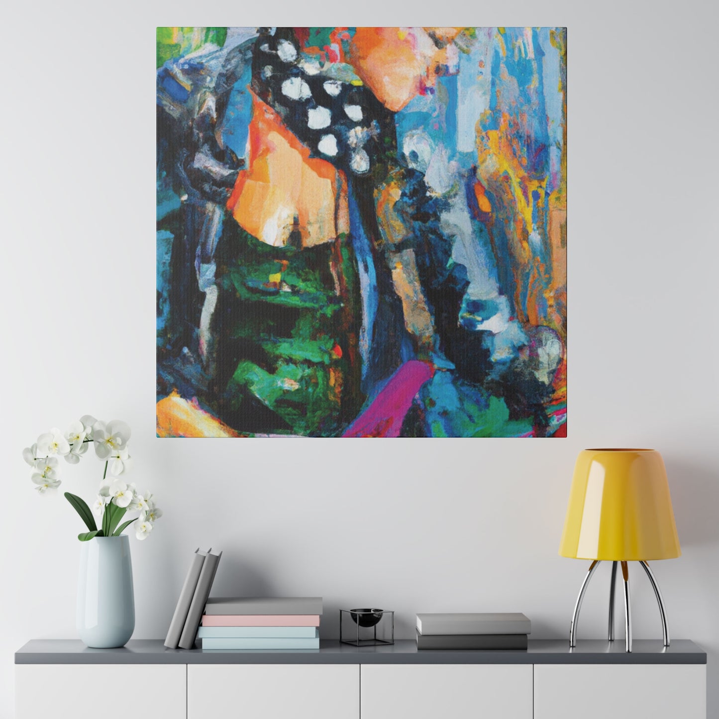 8032E - Rockstar Oil Painting Style Print | Poster | Home Decor | Wall Art | Music Art | Canvas