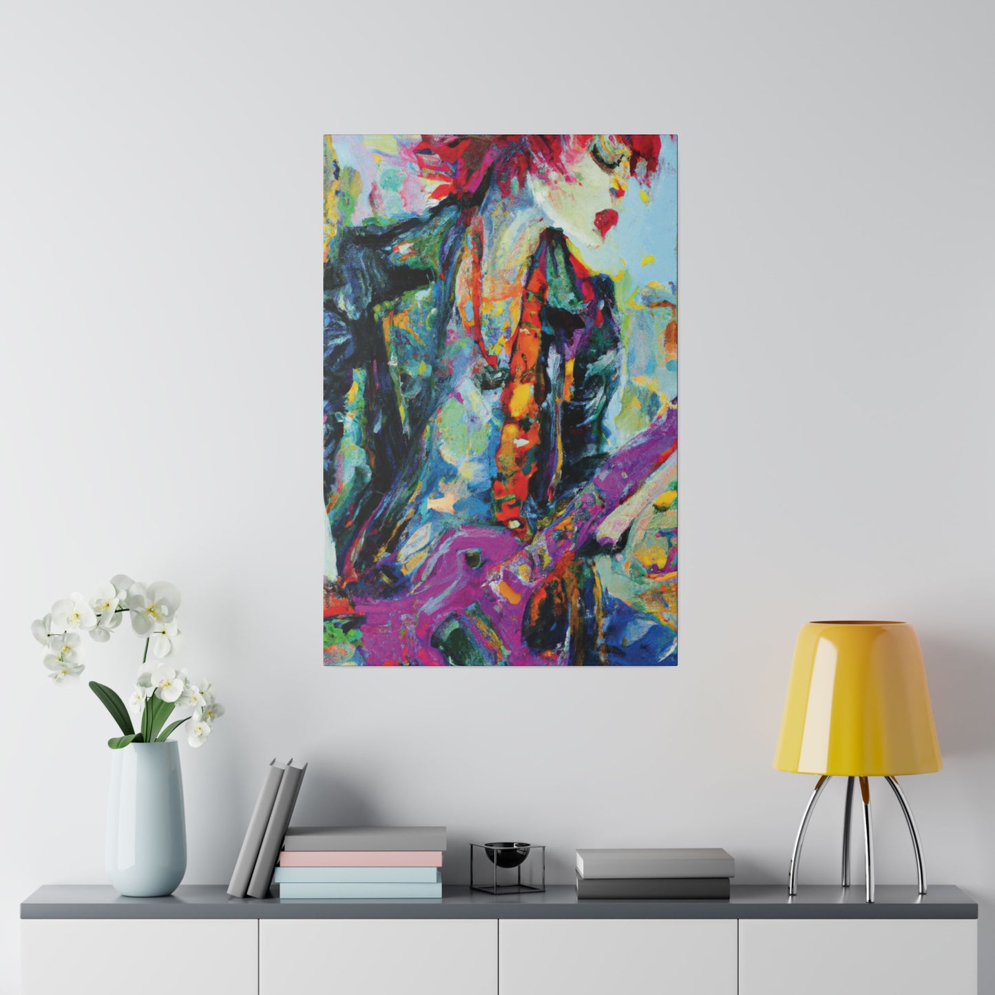 9351Q - Rockstar Oil Painting Style Print | Poster | Home Decor | Wall Art | Music Art | Canvas